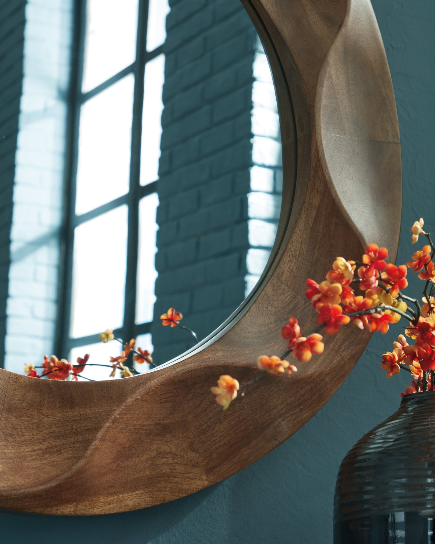 Aajon Brown Accent Mirror- Viva Furn