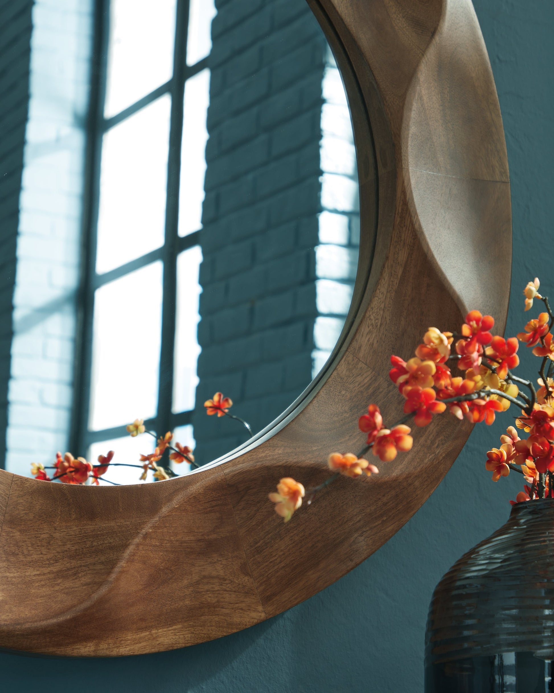 Aajon Brown Accent Mirror- Viva Furn