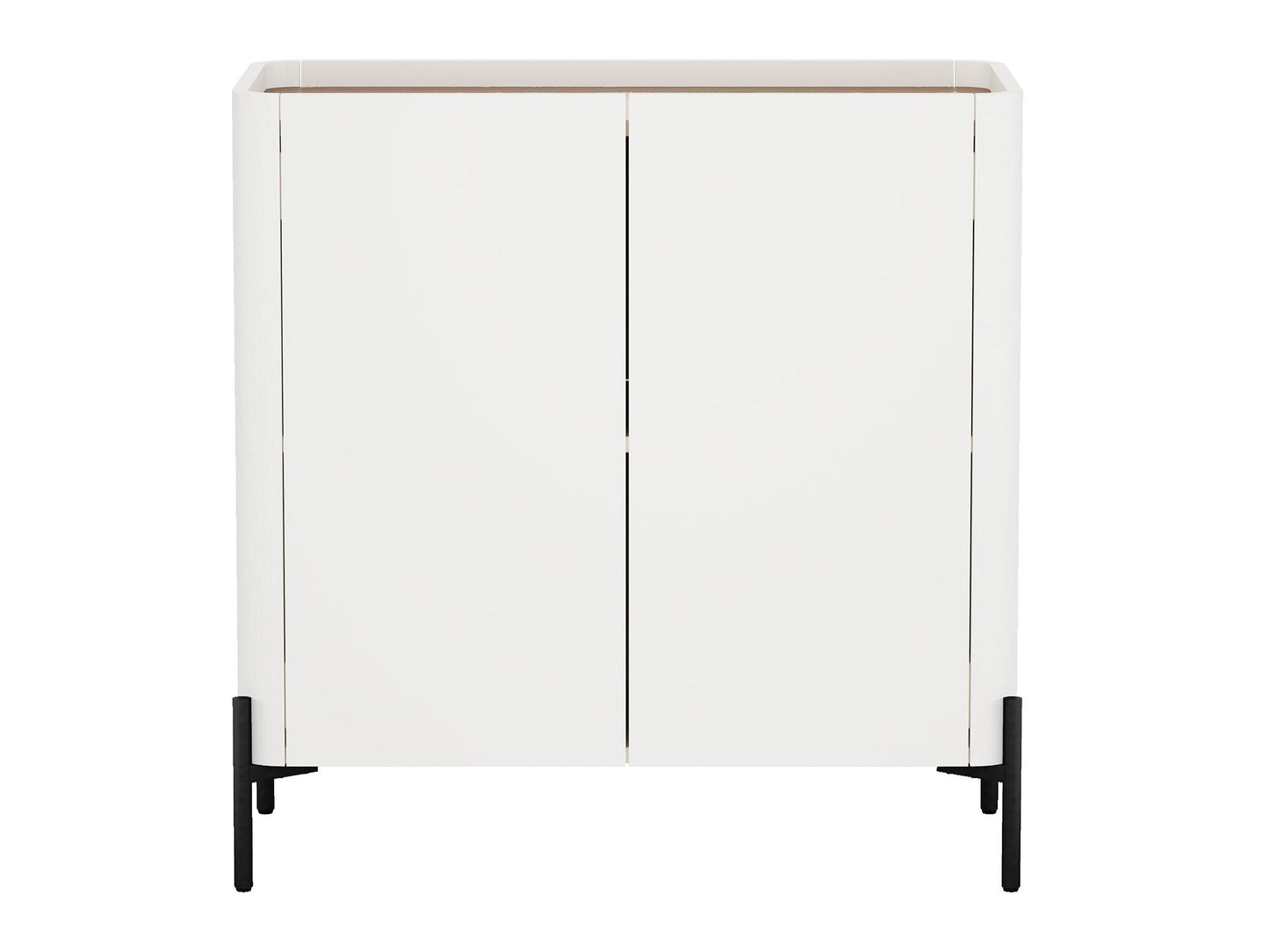 Abbey Accent Cabinet in Maple and Off White - Ornate Home