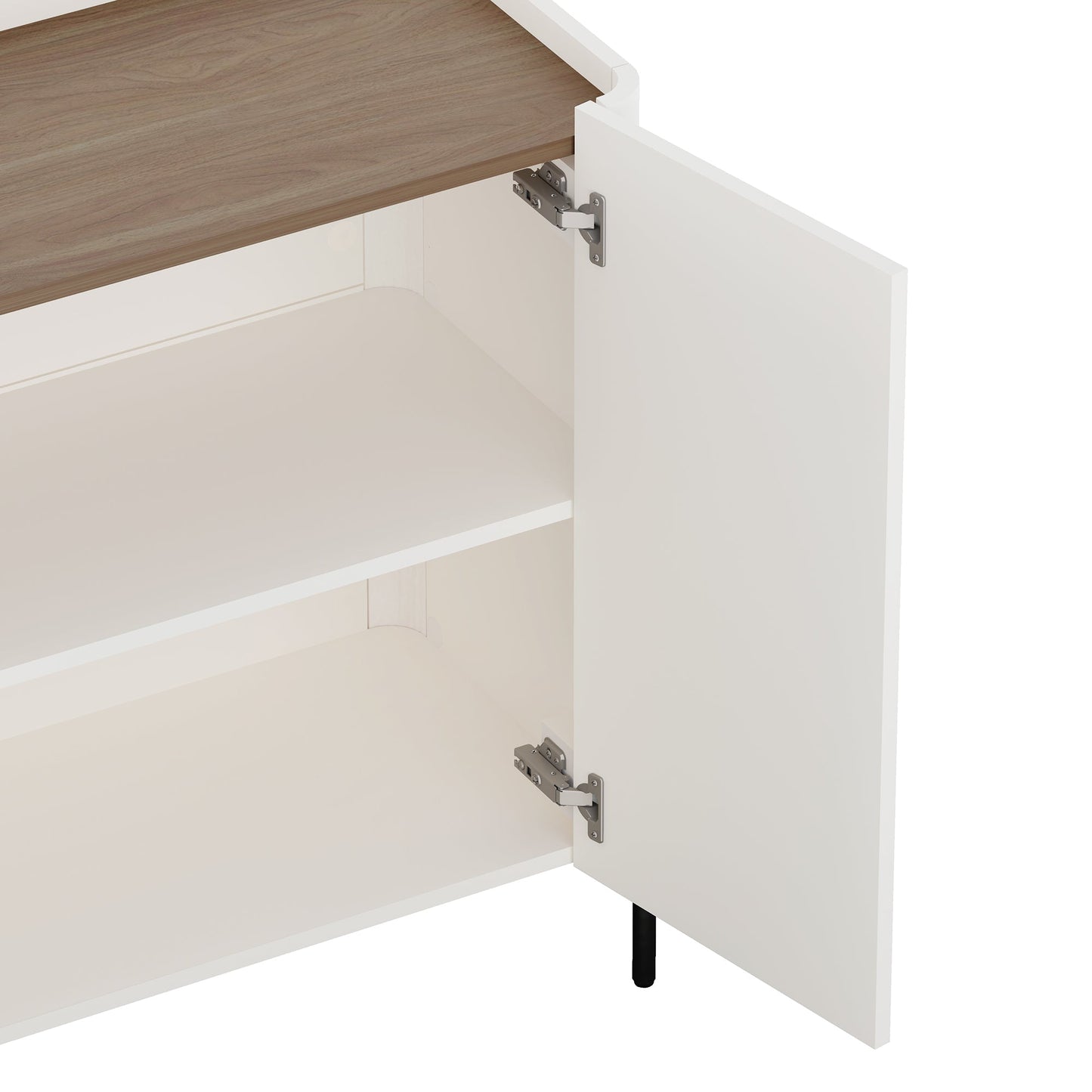 Abbey Accent Cabinet in Maple and Off White - Ornate Home