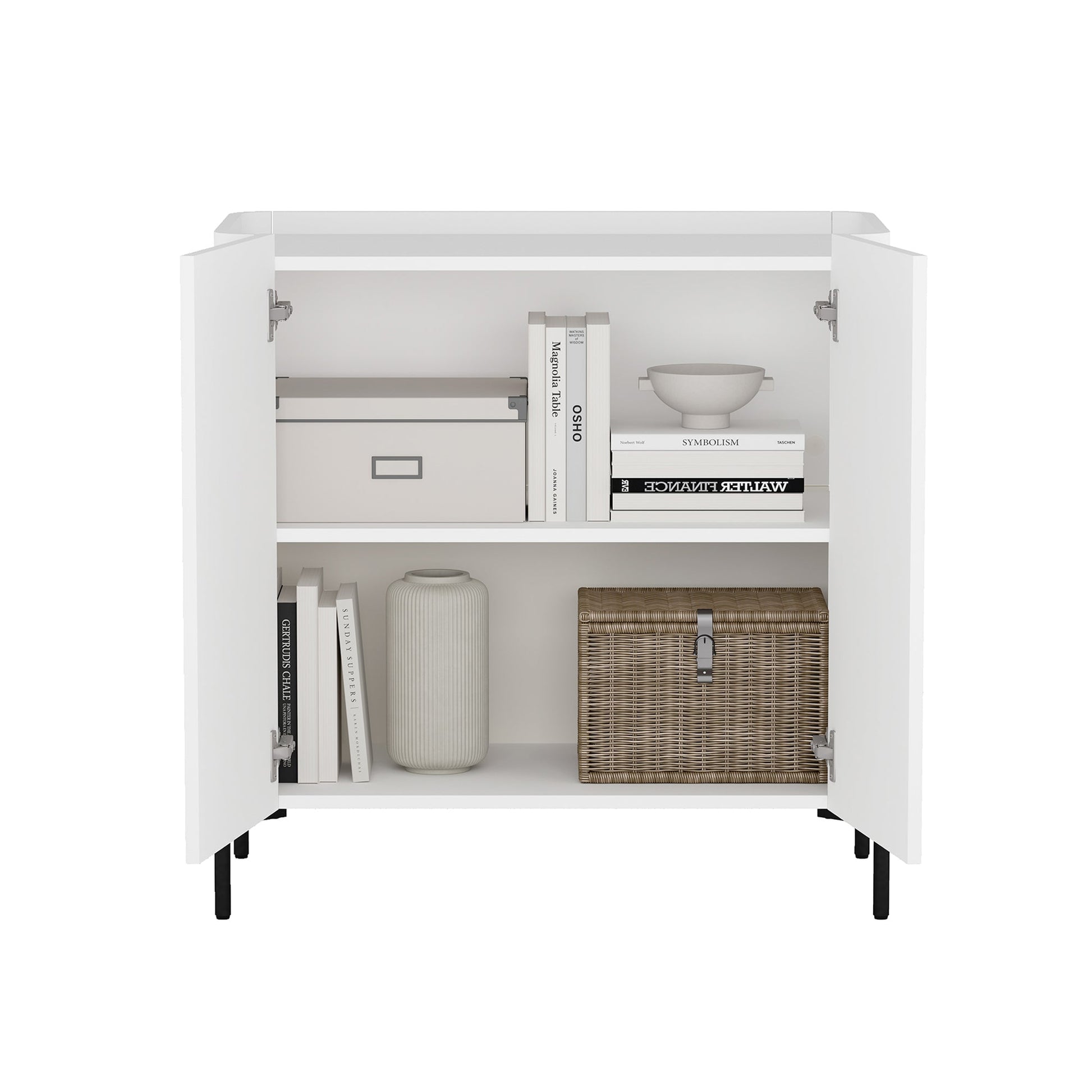 Abbey Accent Cabinet in White - Ornate Home