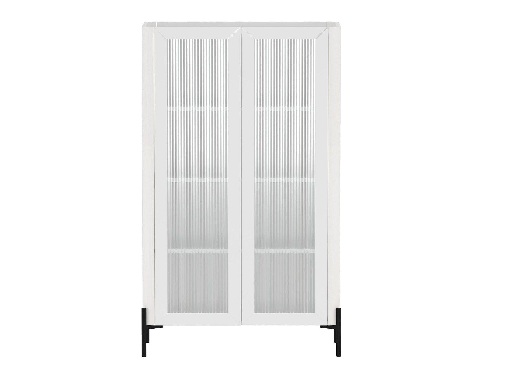Abbey Décor Glass Cabinet in White - Ornate Home