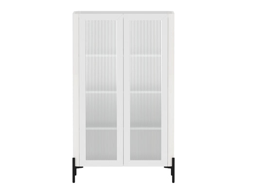Abbey Décor Glass Cabinet in White - Ornate Home