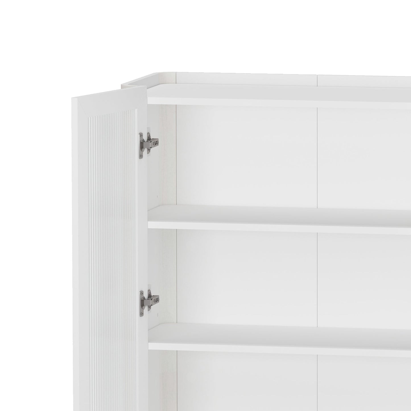 Abbey Décor Glass Cabinet in White - Ornate Home