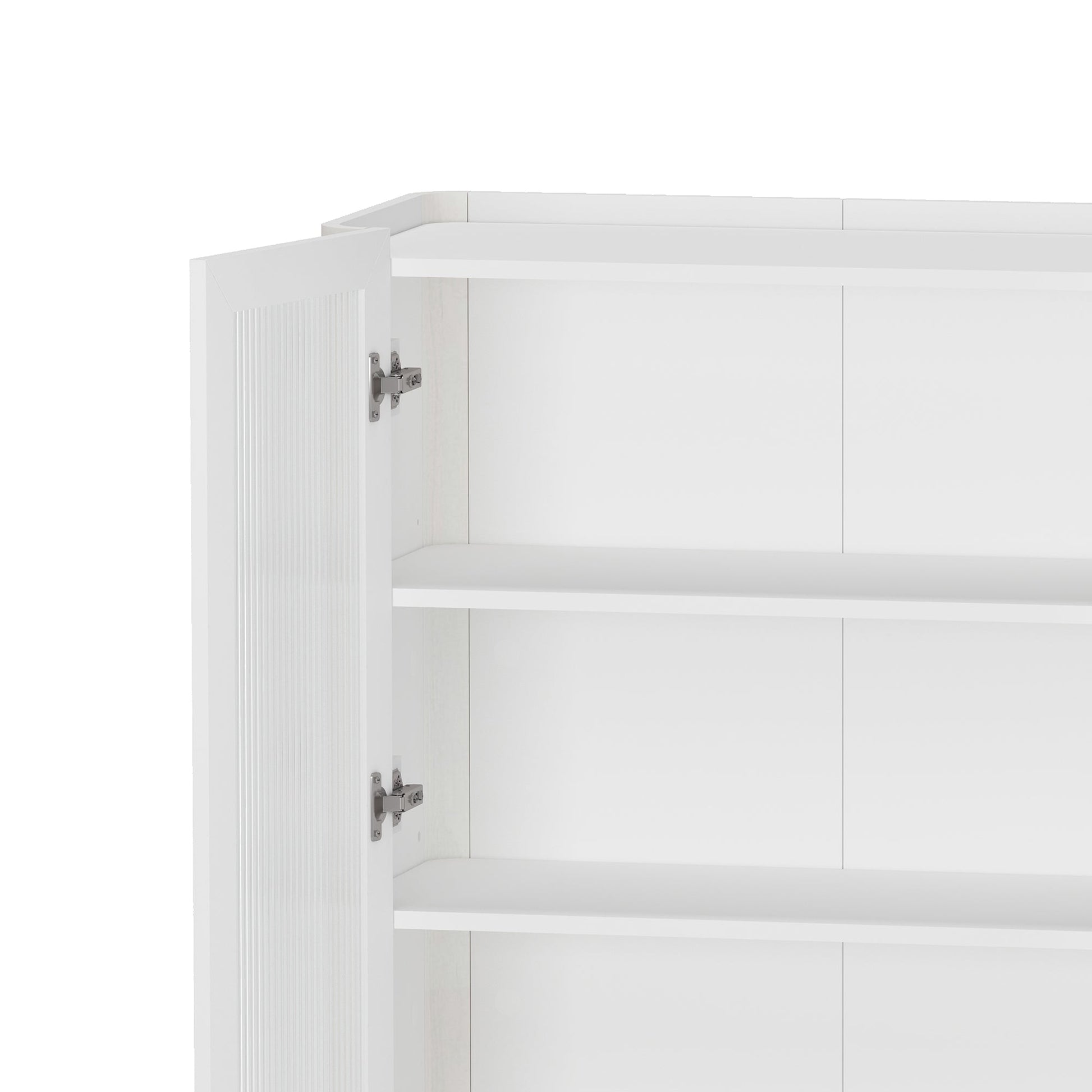 Abbey Décor Glass Cabinet in White - Ornate Home
