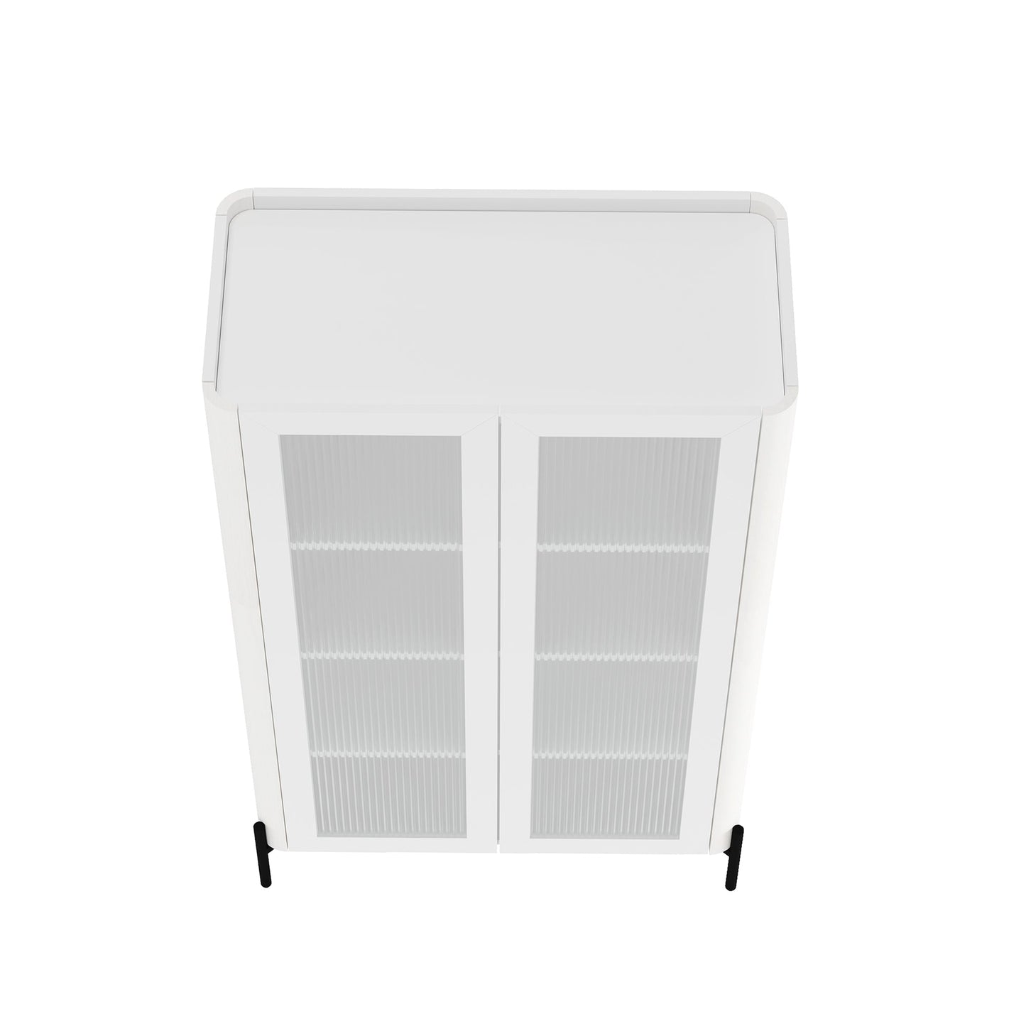 Abbey Décor Glass Cabinet in White - Ornate Home