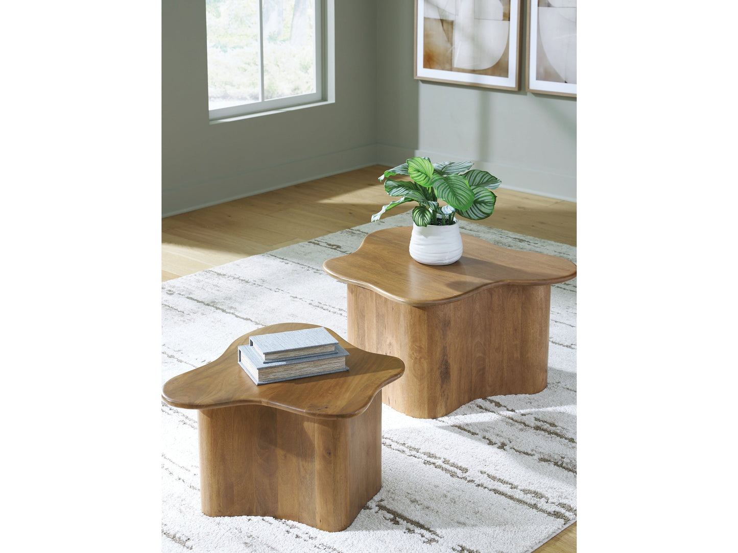 Abeford Brown Accent Cocktail Table Set (Set of 2)- Viva Furn