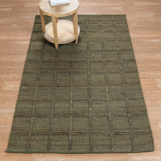 Aberdeen Jute Olive Green Rug - Ornate Home