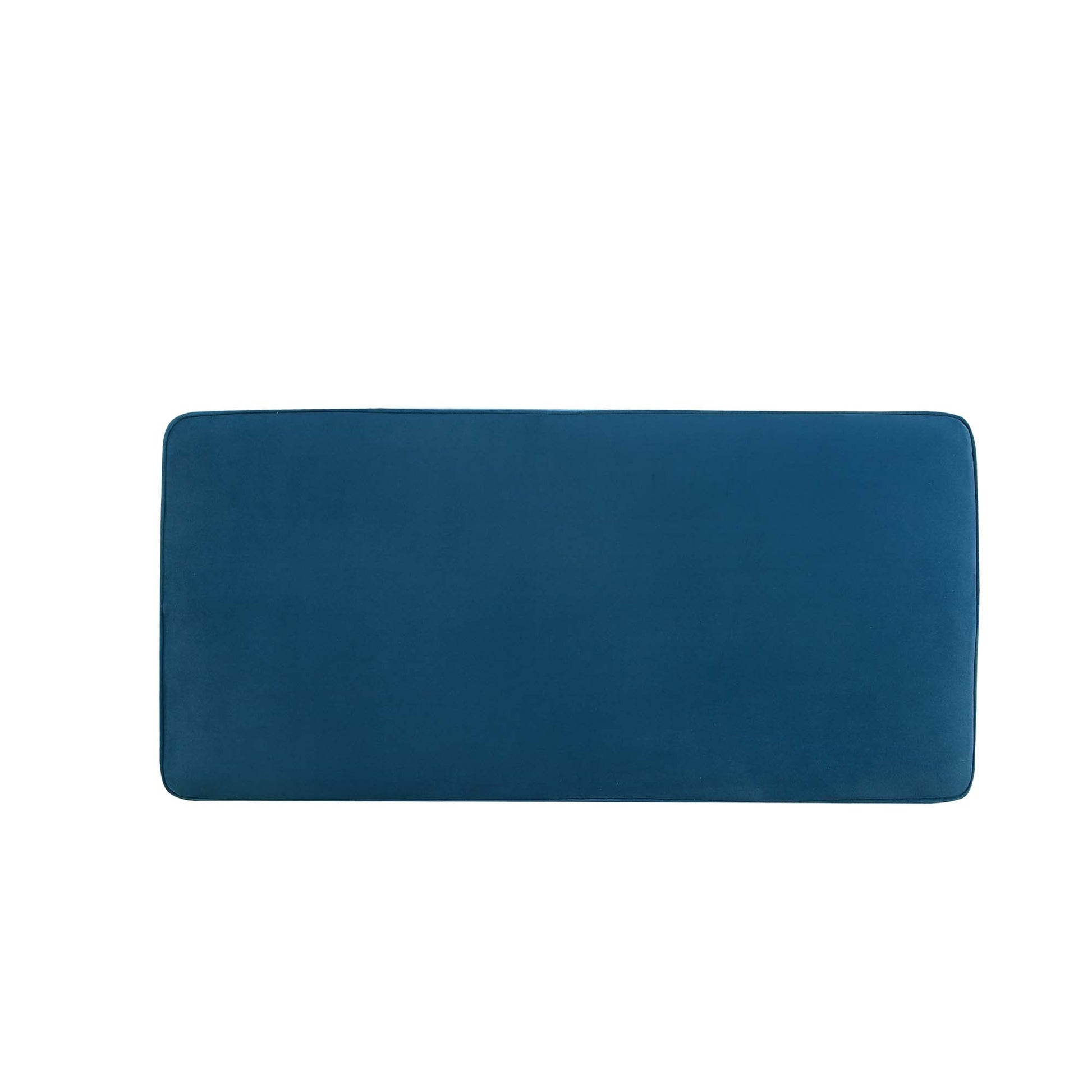 Abigail Double Ottoman Bench in Blue - Ornate Home