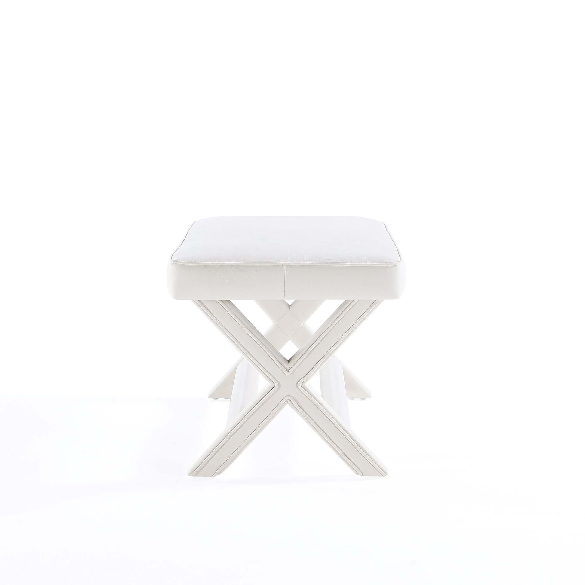 Abigail Double Ottoman Bench in Cream - Ornate Home