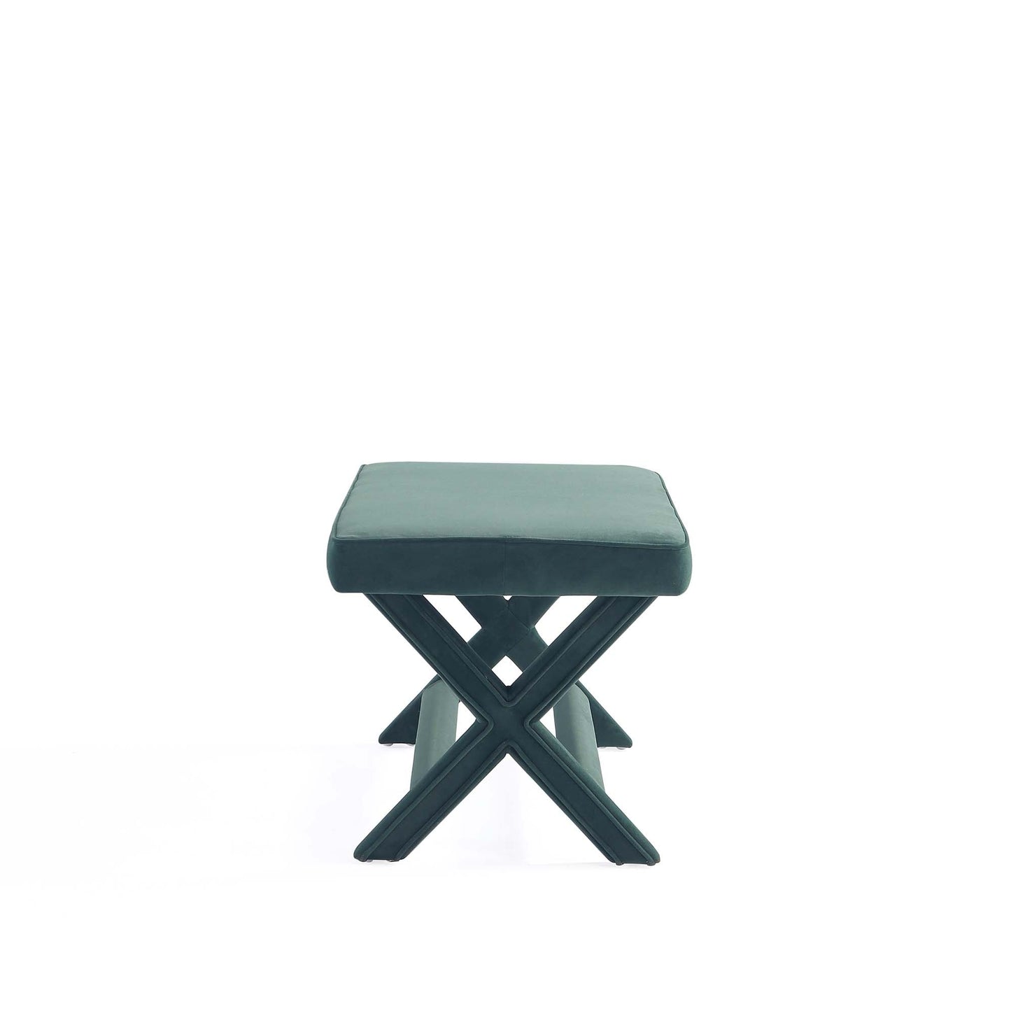 Abigail Double Ottoman Bench in Green - Ornate Home