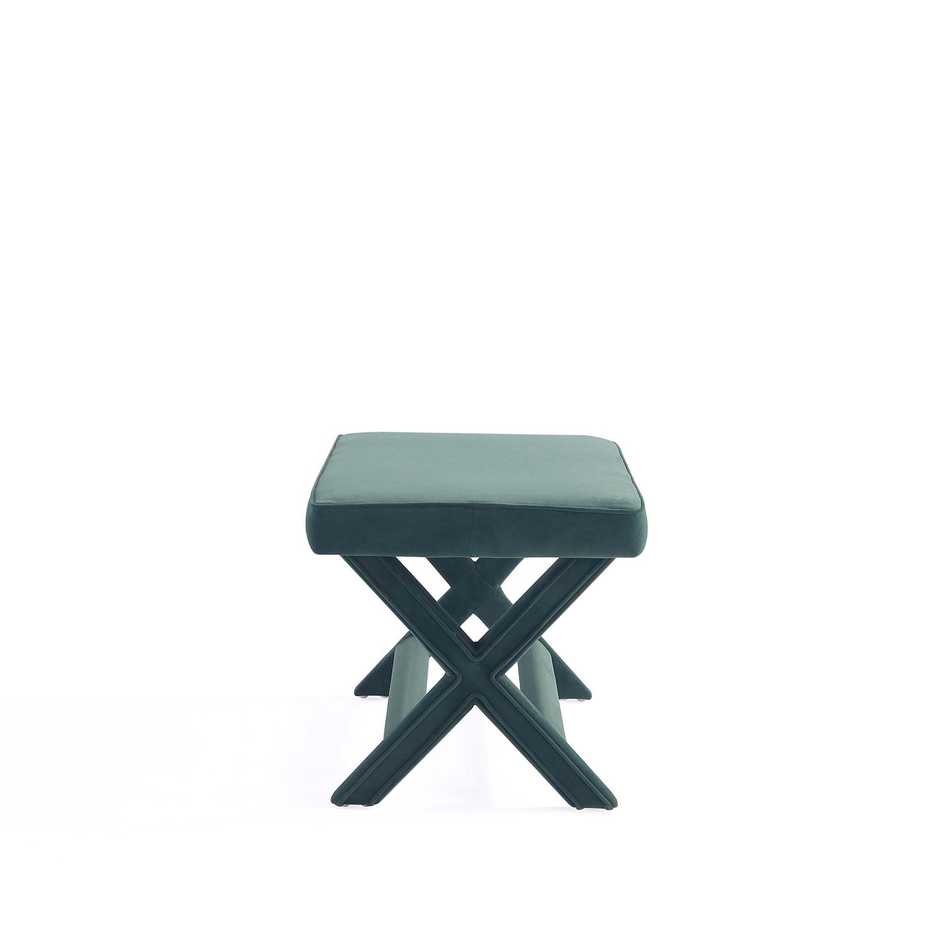 Abigail Double Ottoman Bench in Green - Ornate Home