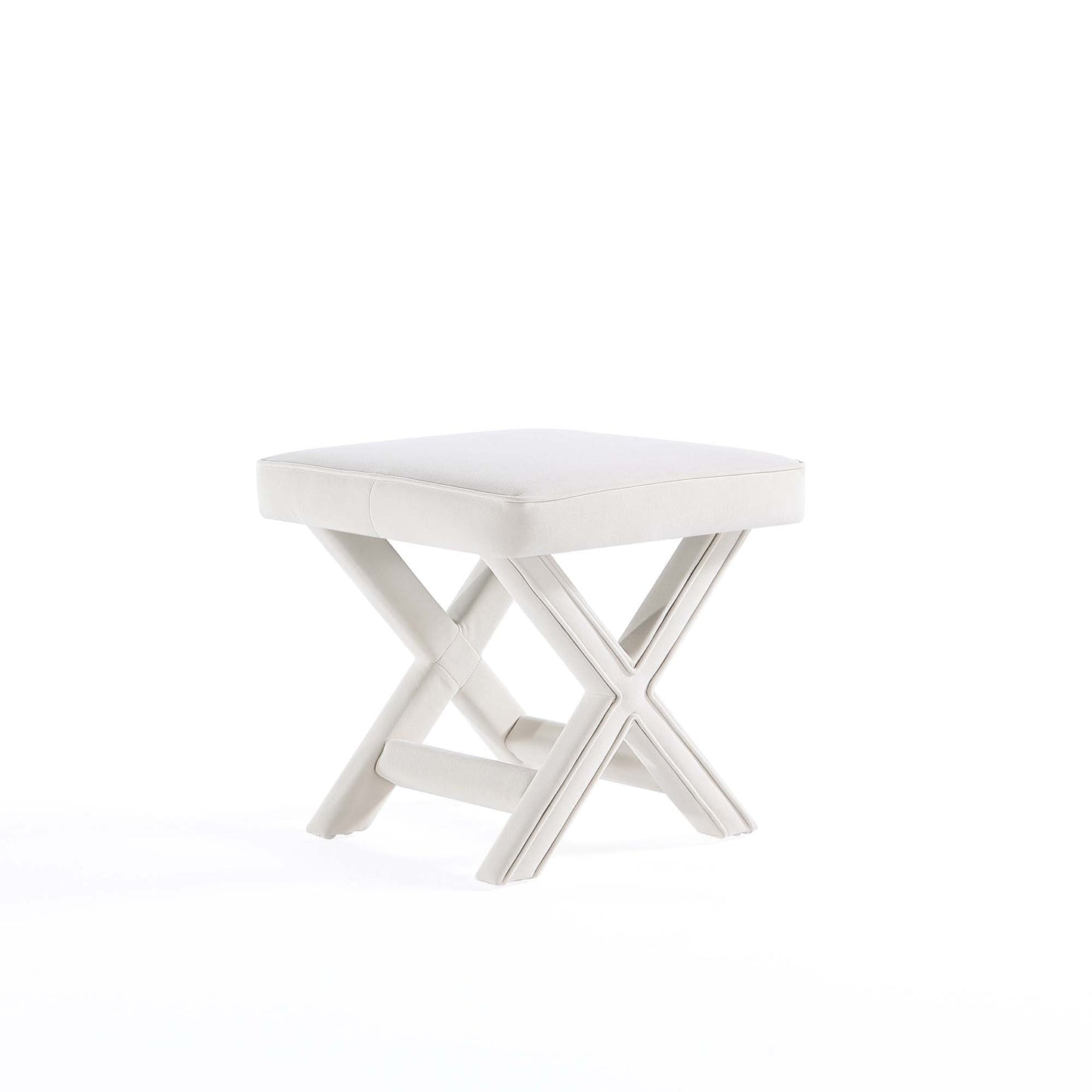 Abigail Single Ottoman Bench in Cream - Ornate Home