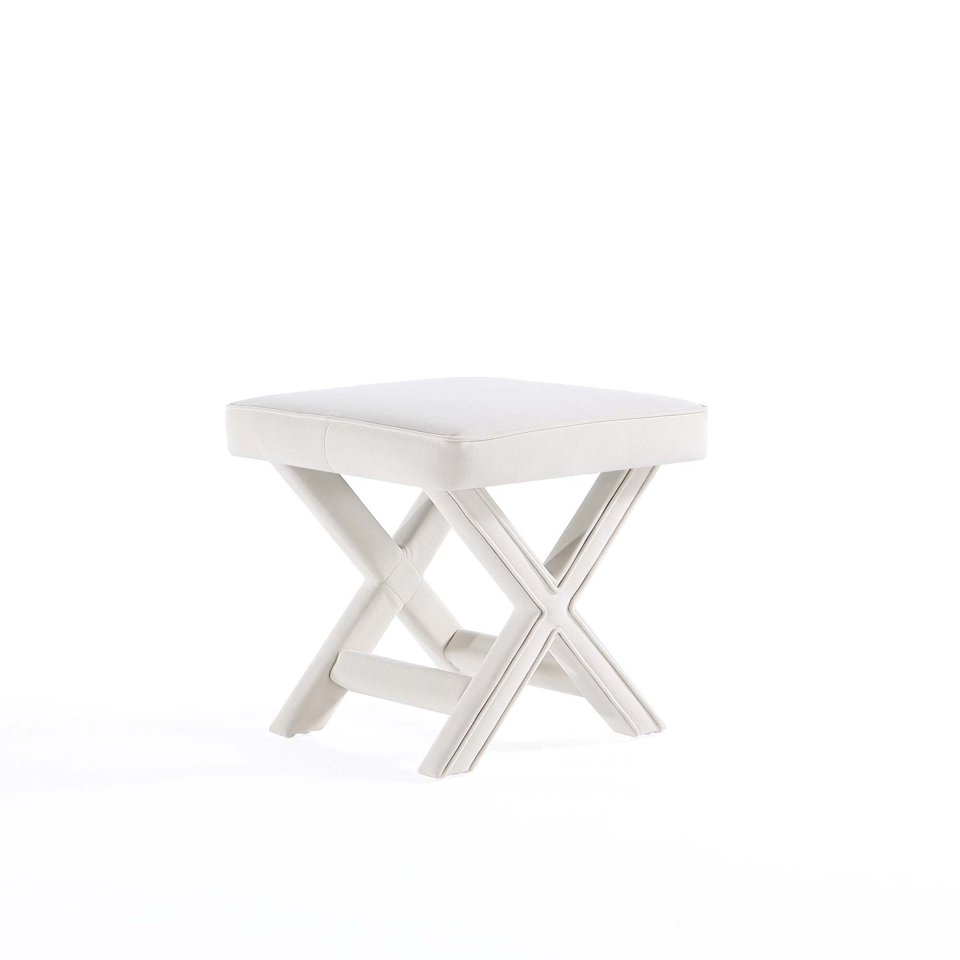 Abigail Single Ottoman Bench in Cream - Ornate Home