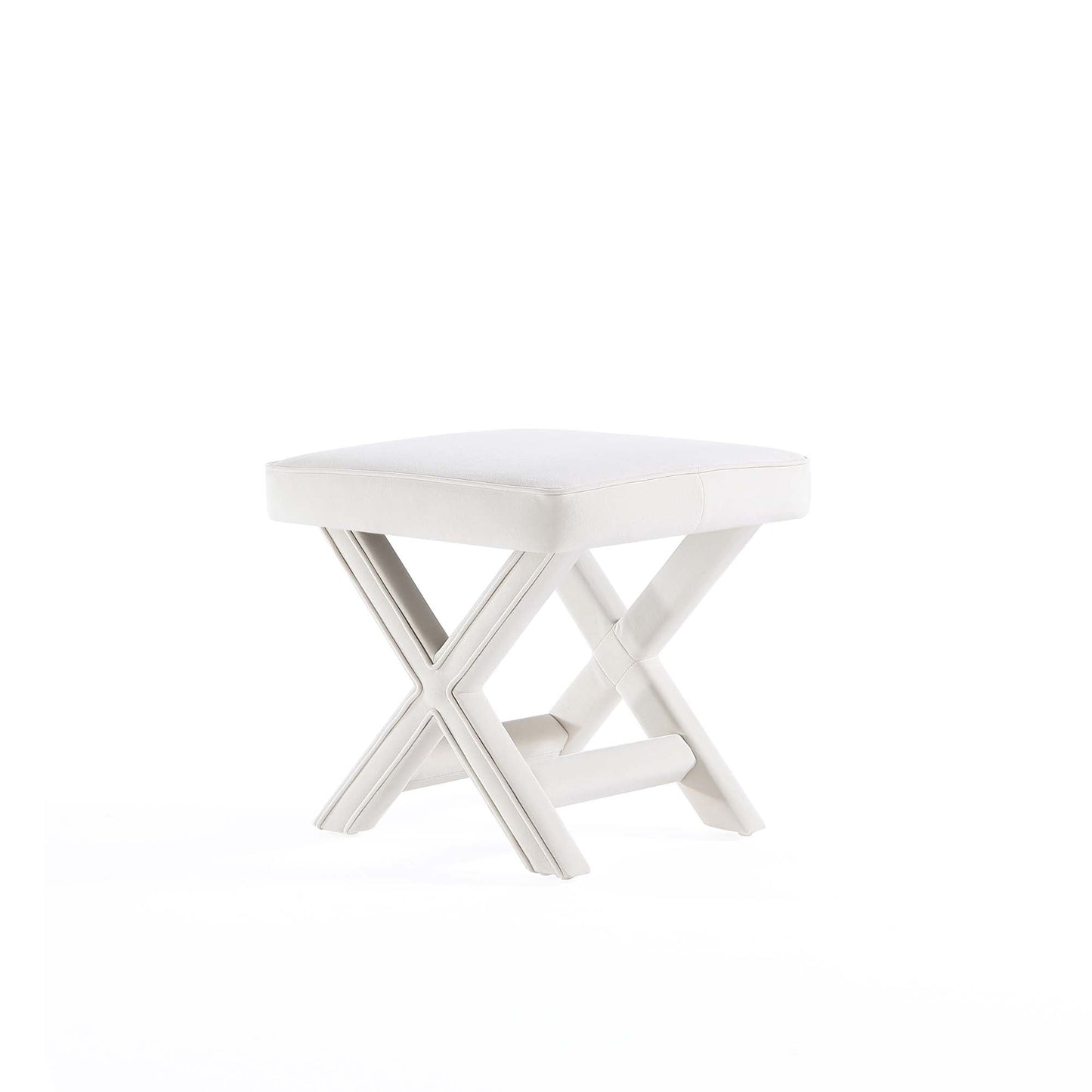 Abigail Single Ottoman Bench in Cream - Ornate Home