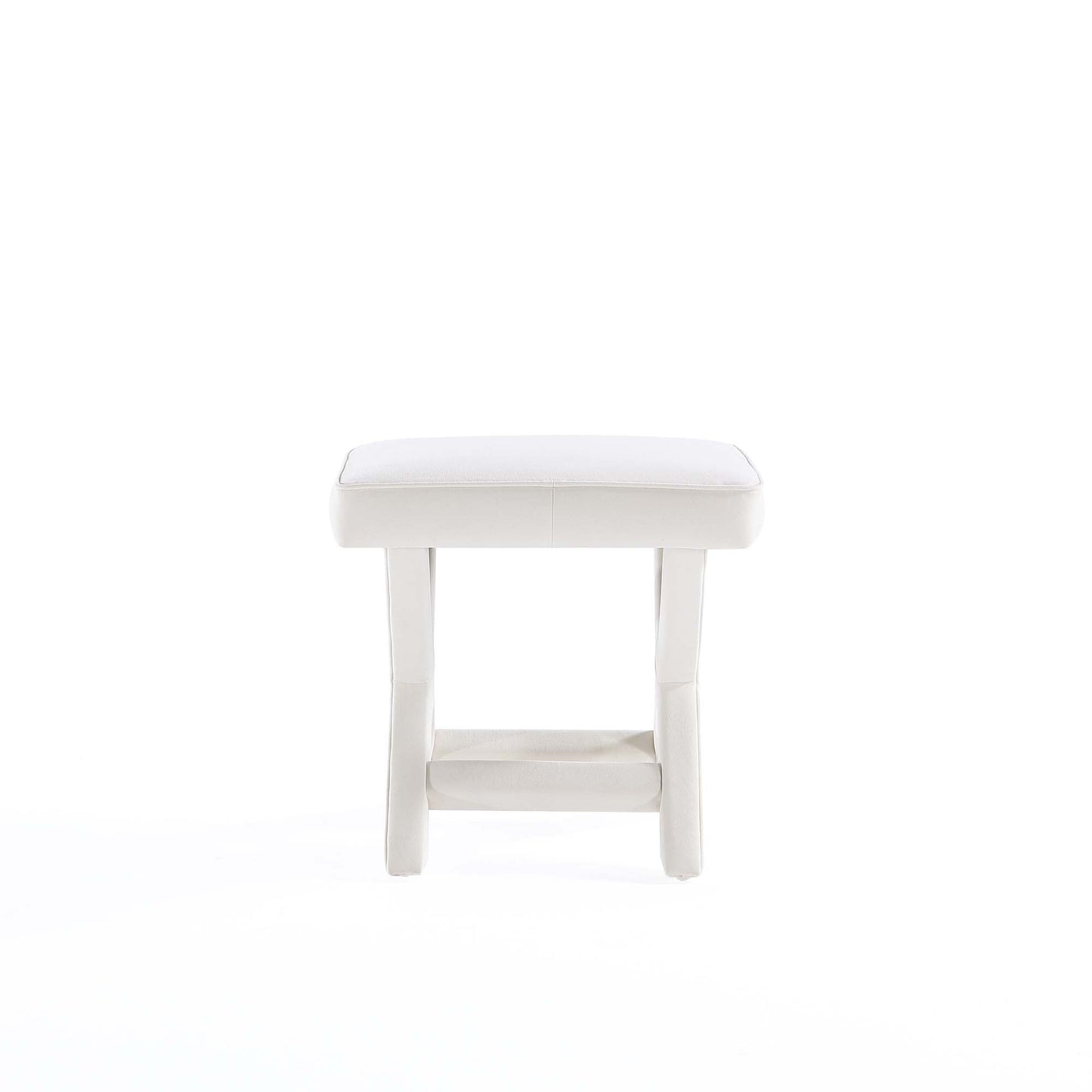 Abigail Single Ottoman Bench in Cream - Ornate Home
