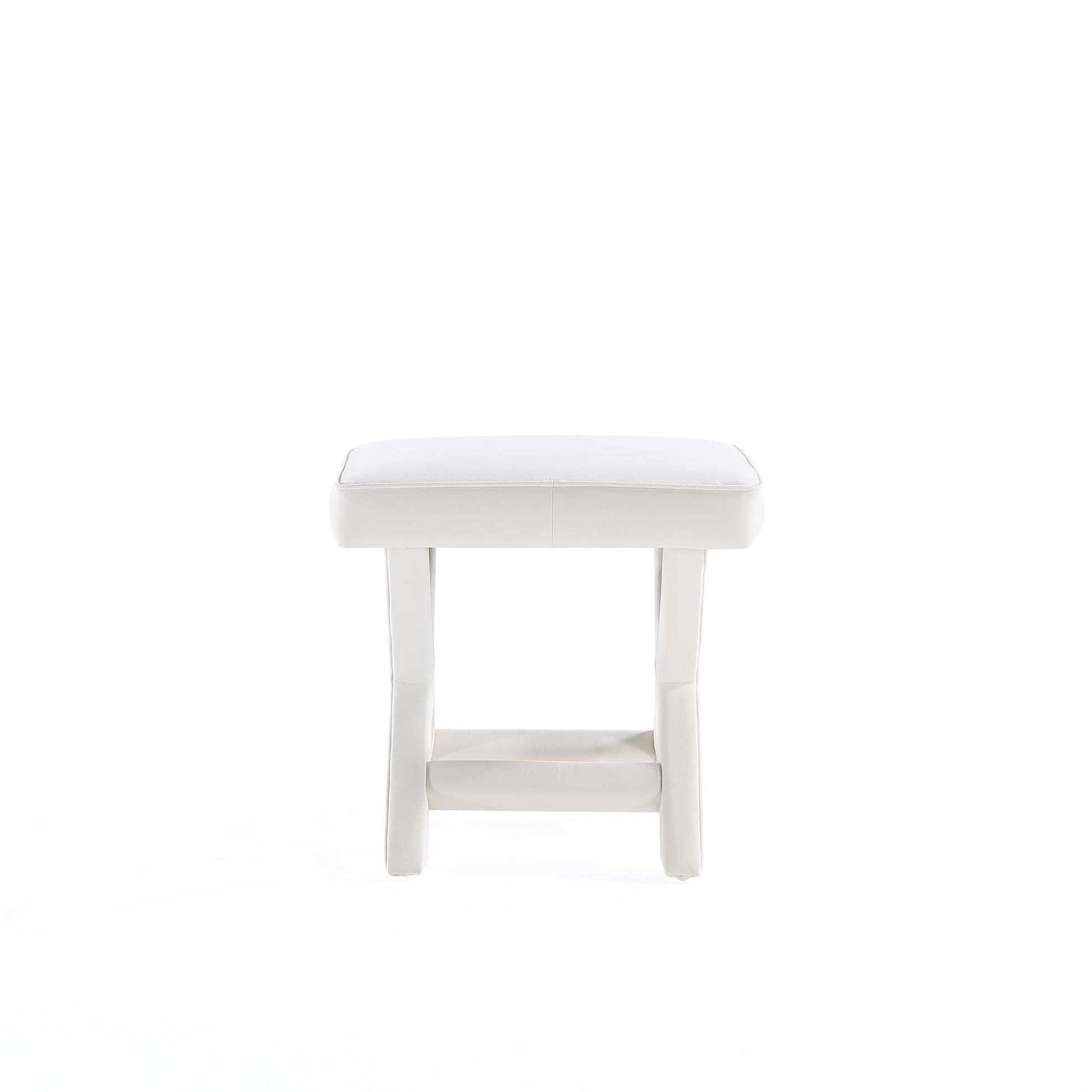 Abigail Single Ottoman Bench in Cream - Ornate Home