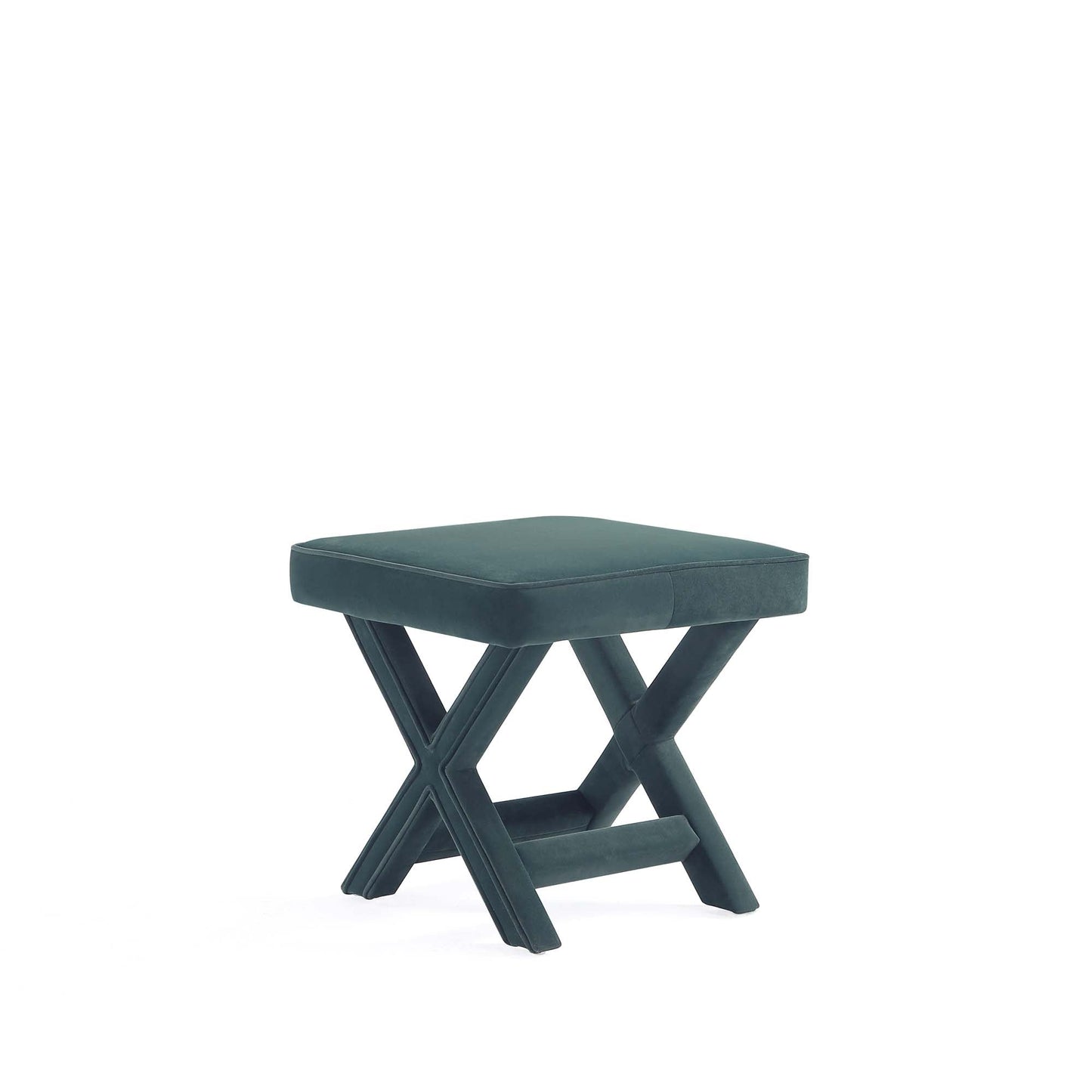 Abigail Single Ottoman Bench in Green - Ornate Home