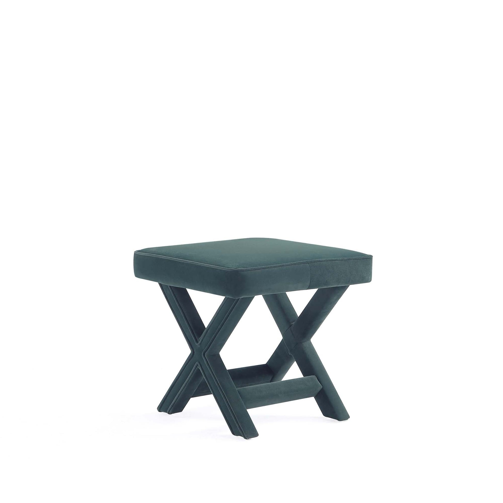 Abigail Single Ottoman Bench in Green - Ornate Home