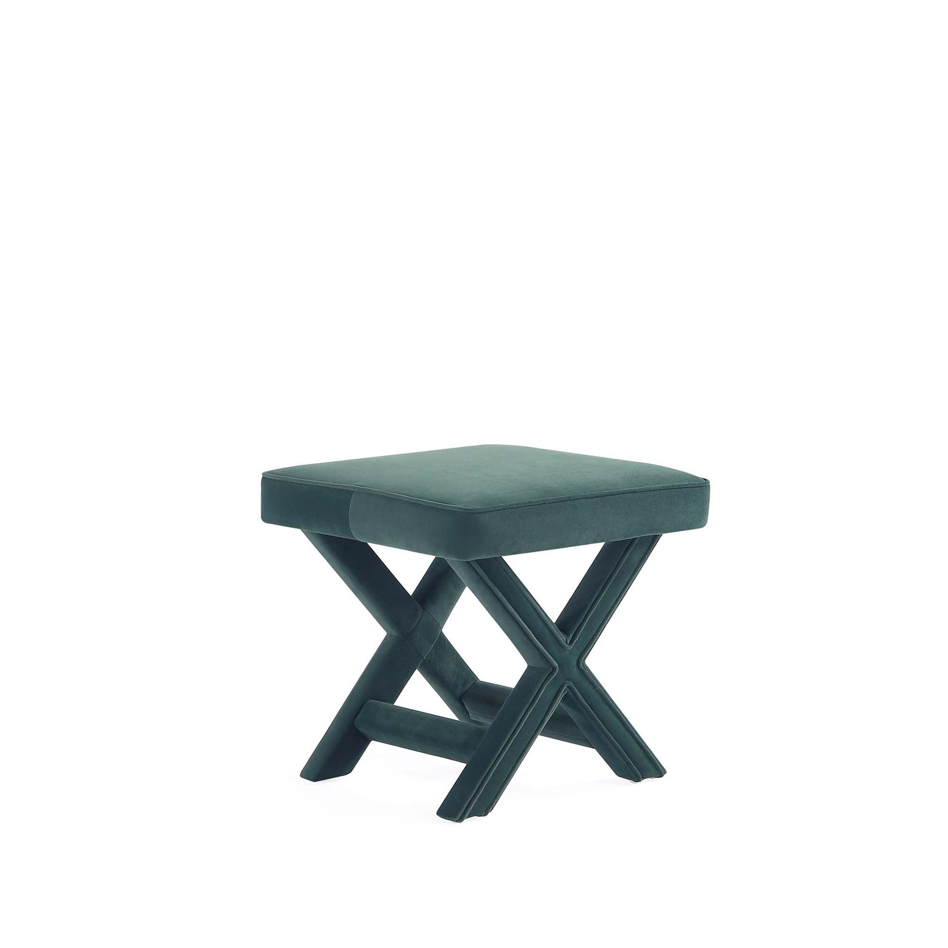 Abigail Single Ottoman Bench in Green - Ornate Home