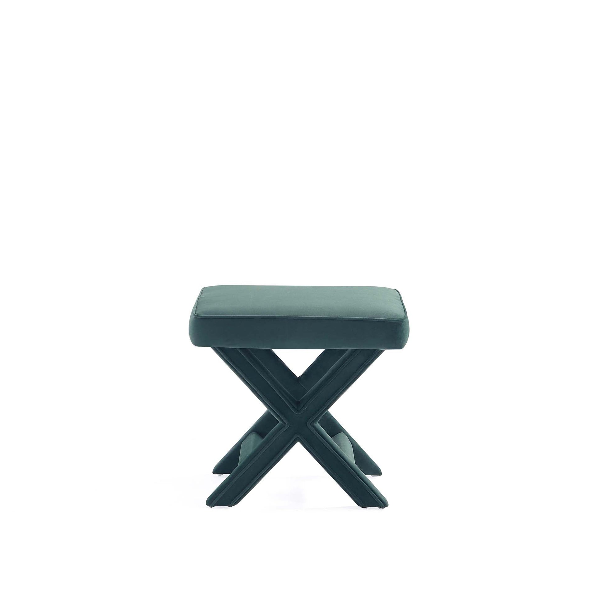 Abigail Single Ottoman Bench in Green - Ornate Home