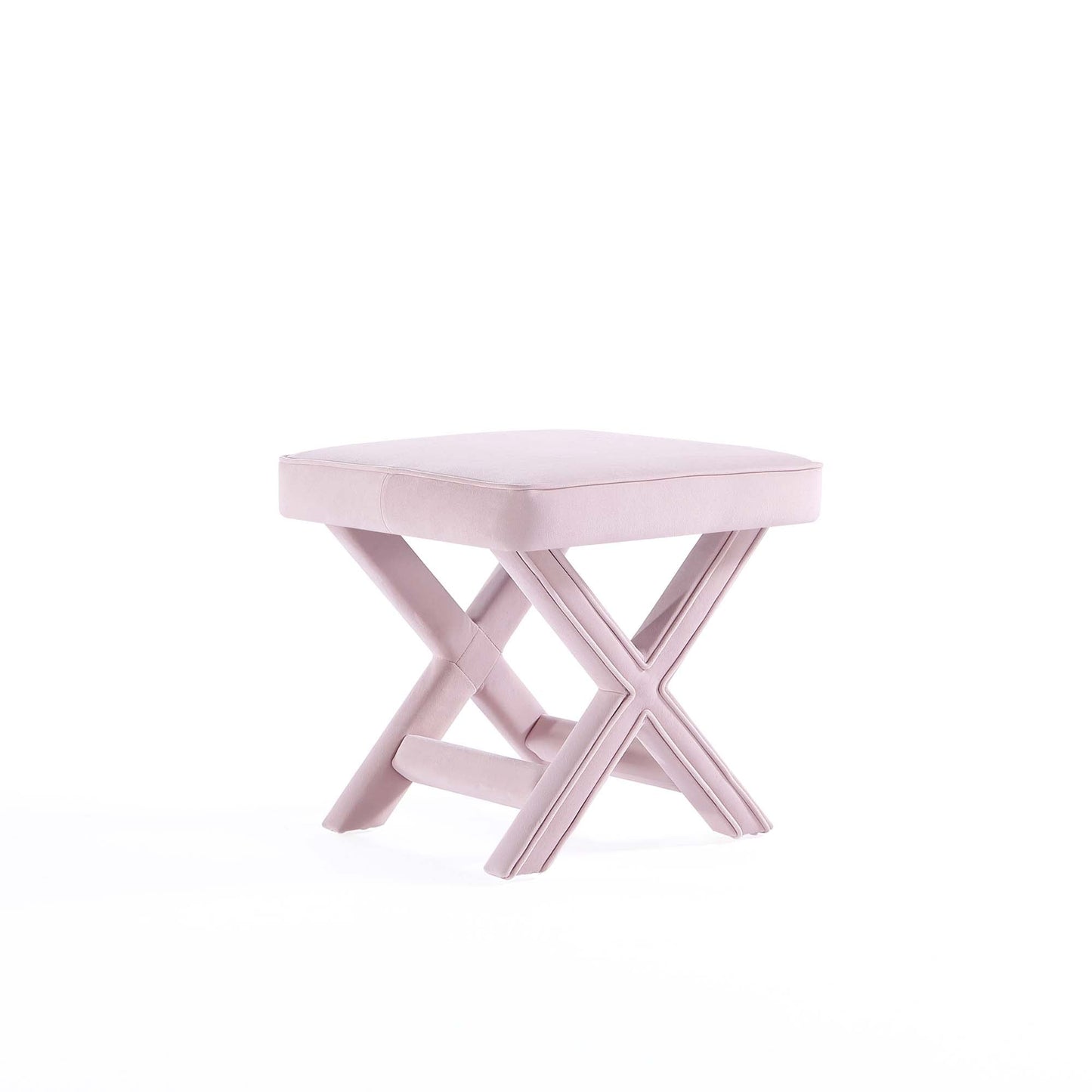 Abigail Single Ottoman Bench in Pink - Ornate Home