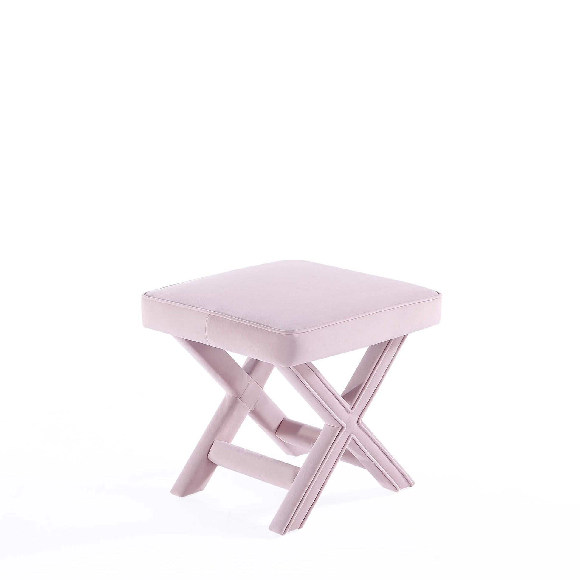 Abigail Single Ottoman Bench in Pink - Ornate Home