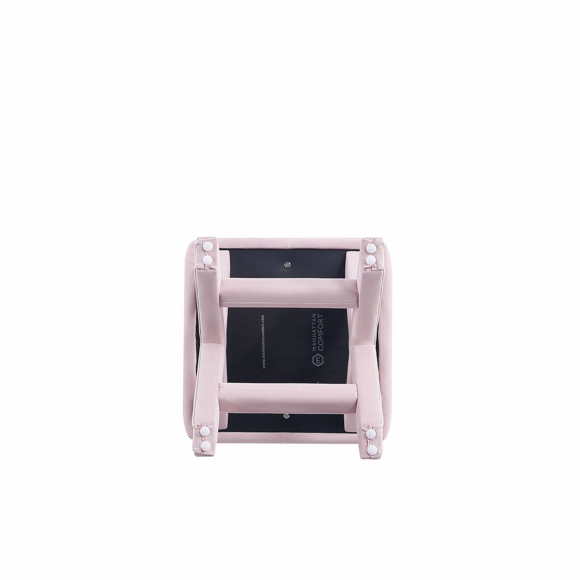 Abigail Single Ottoman Bench in Pink - Ornate Home