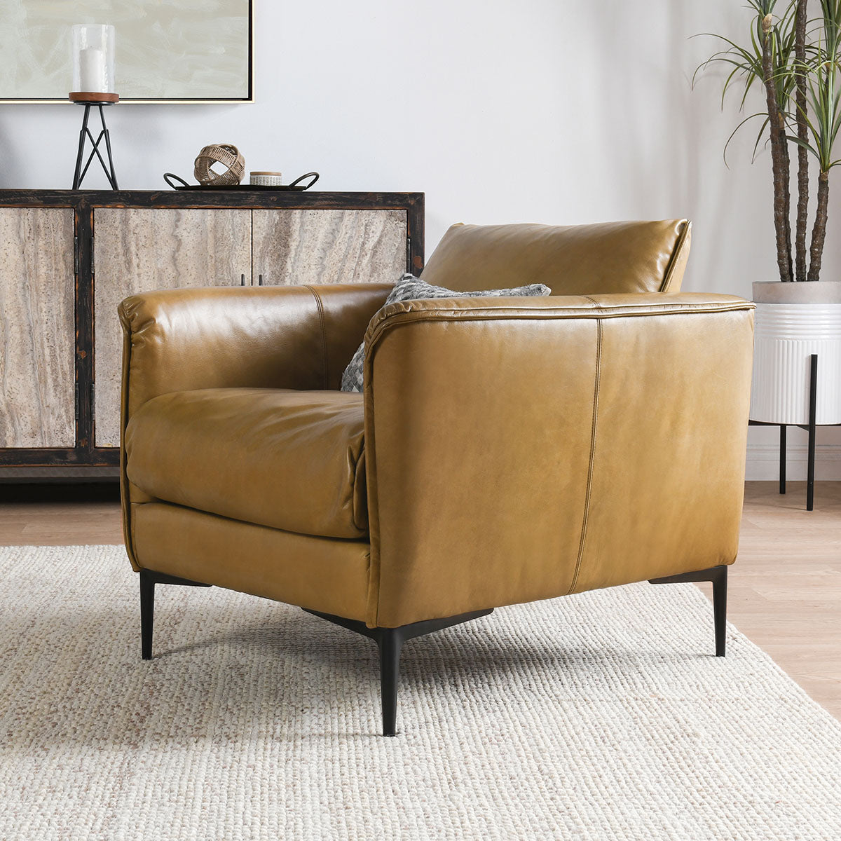 Abigail Tan Club Chair - Ornate Home