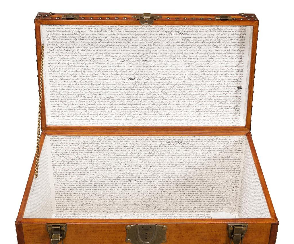 Abilene Tan Leather Box With Stand - Ornate Home