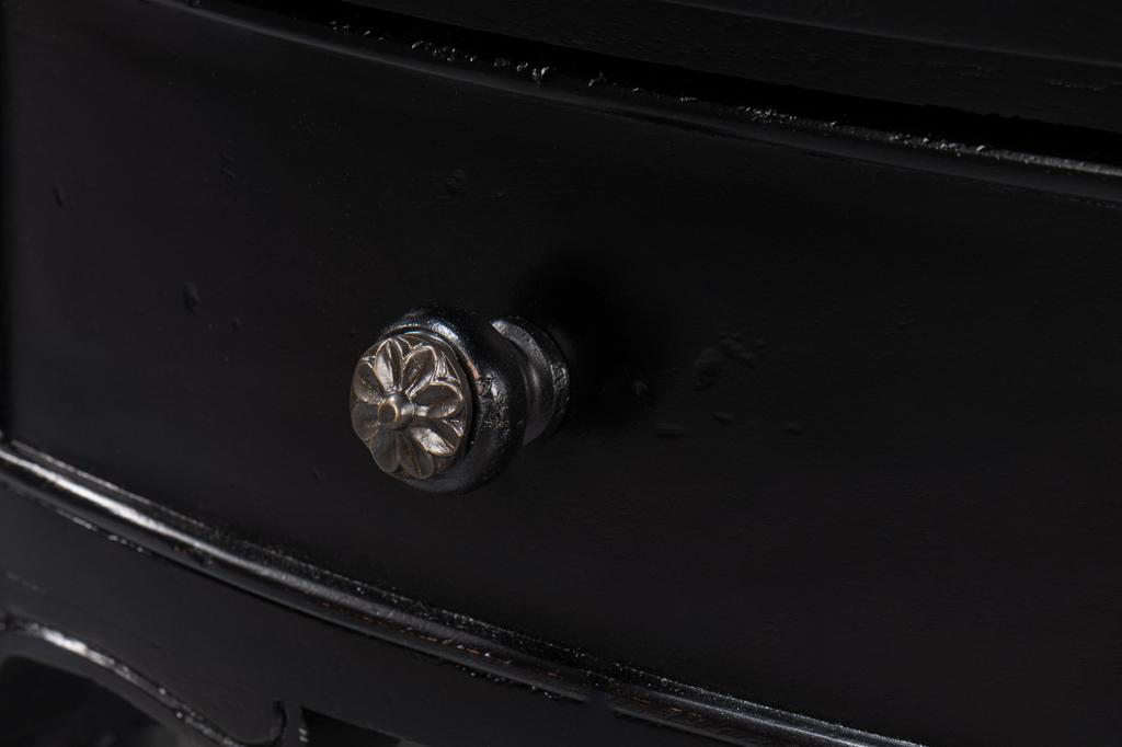 Abraham Black Half Round Console - Ornate Home