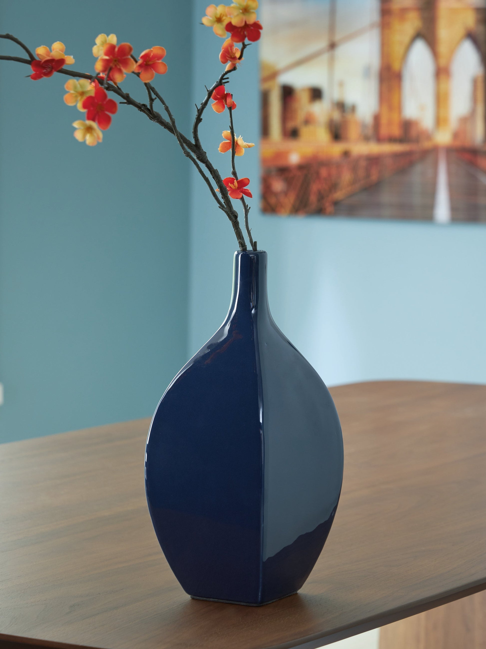 Abtinson Navy Vase 12"- Viva Furn