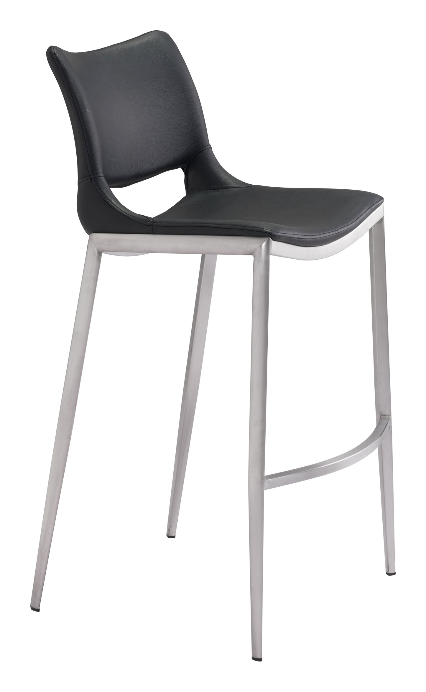 Ace Black & Silver Barstool (Set of 2) - Ornate Home