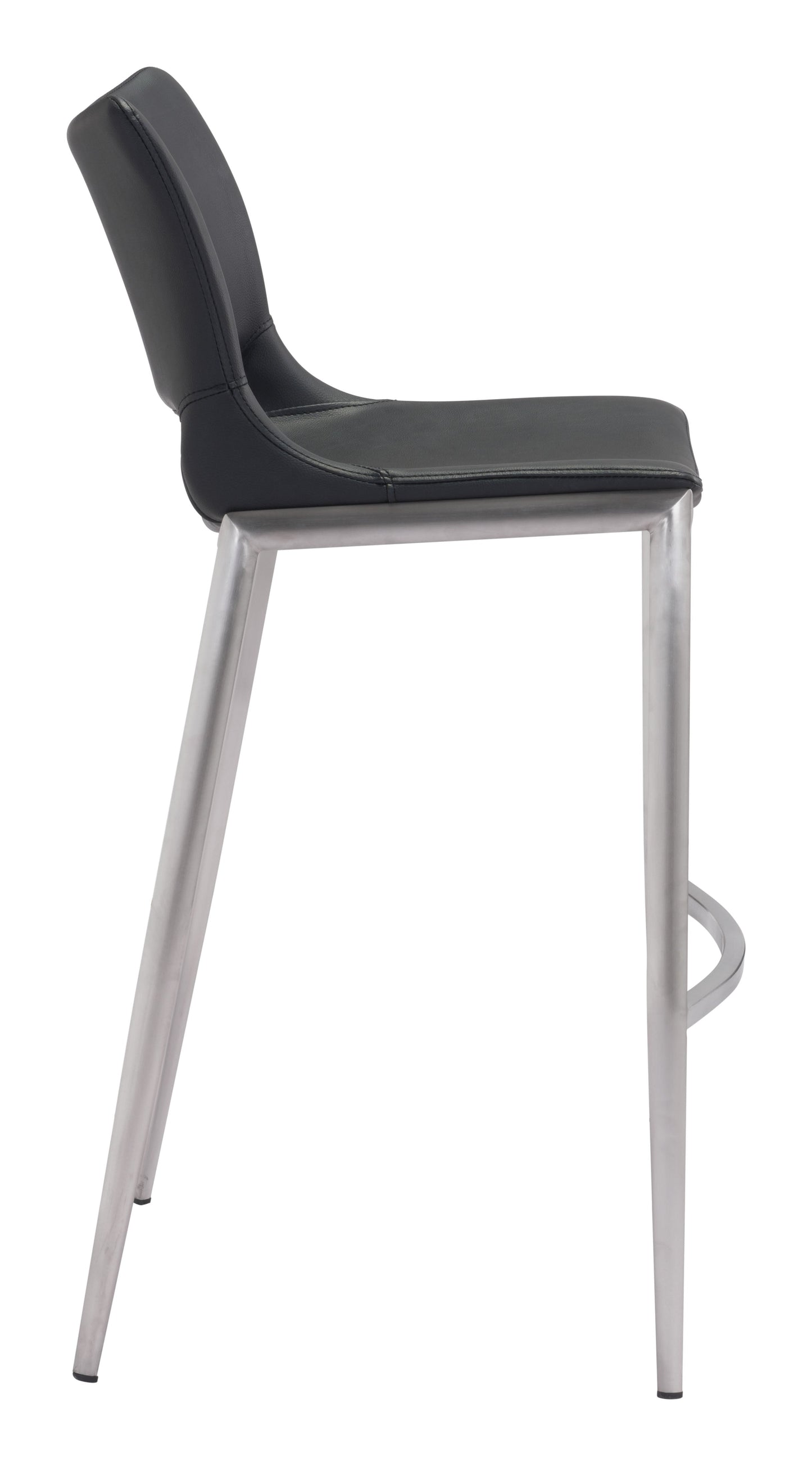Ace Black & Silver Barstool (Set of 2) - Ornate Home