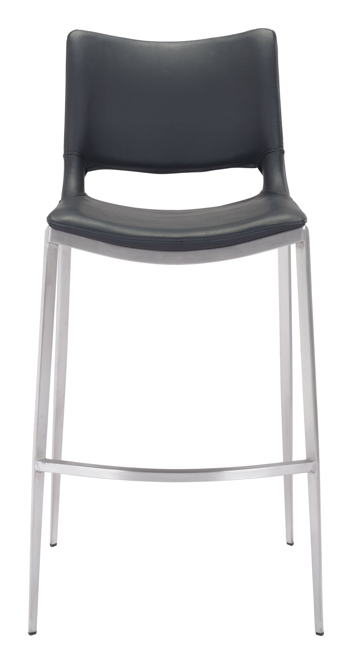 Ace Black & Silver Barstool (Set of 2) - Ornate Home