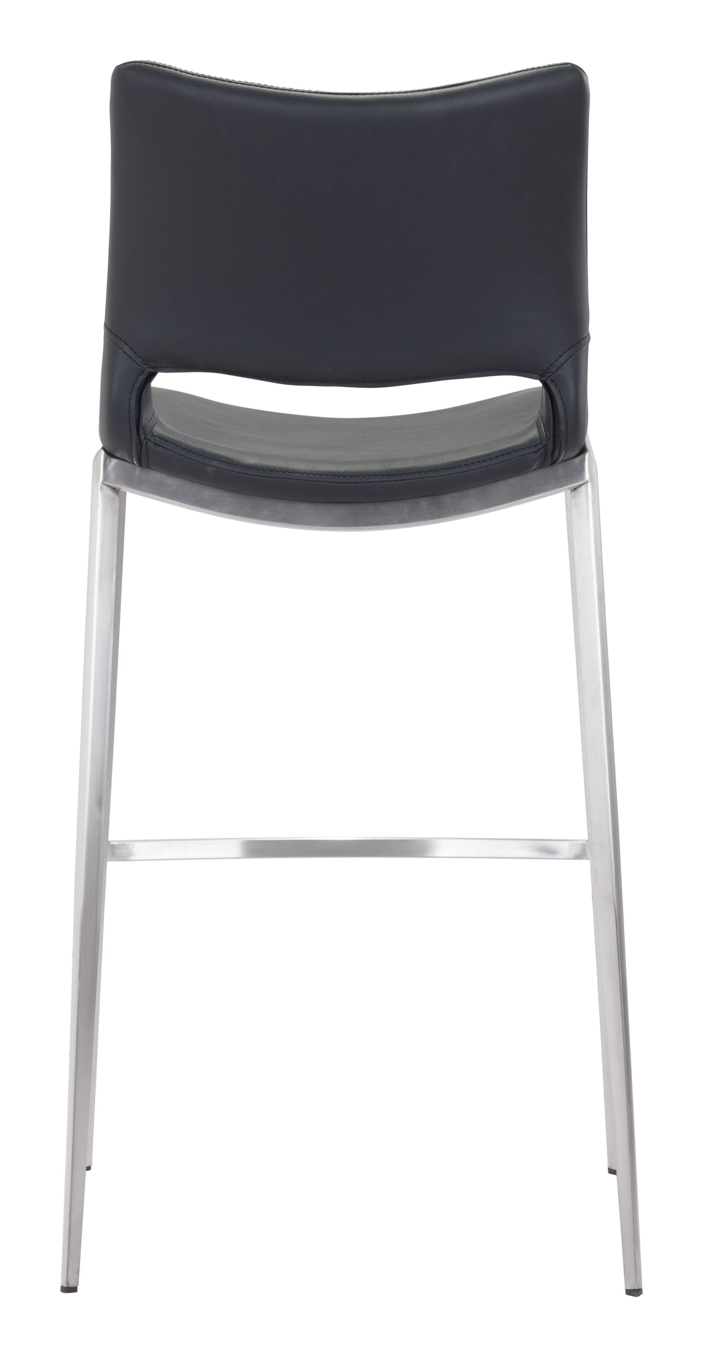 Ace Black & Silver Barstool (Set of 2) - Ornate Home