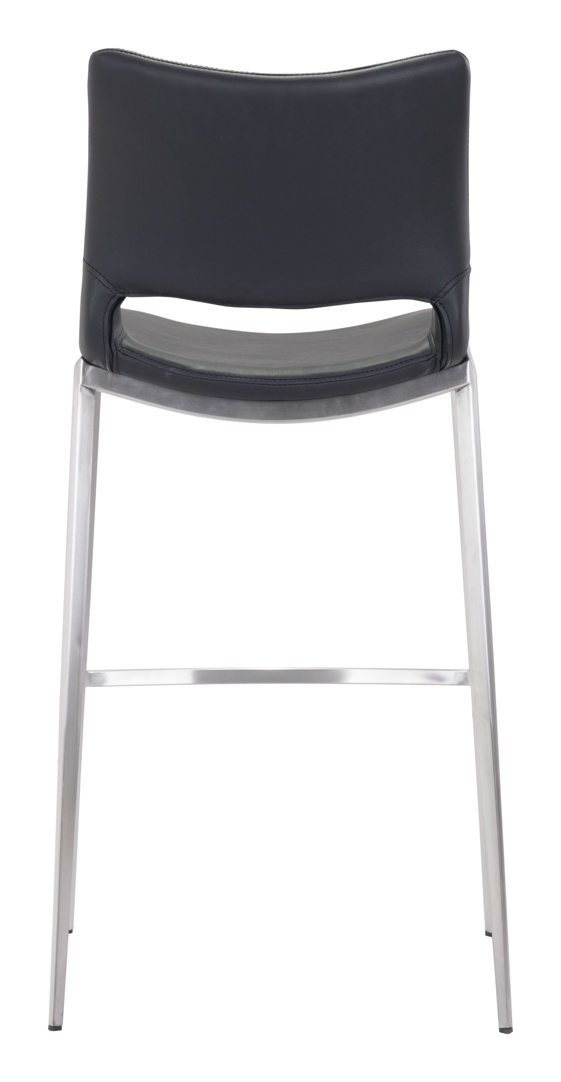 Ace Black & Silver Barstool (Set of 2) - Ornate Home