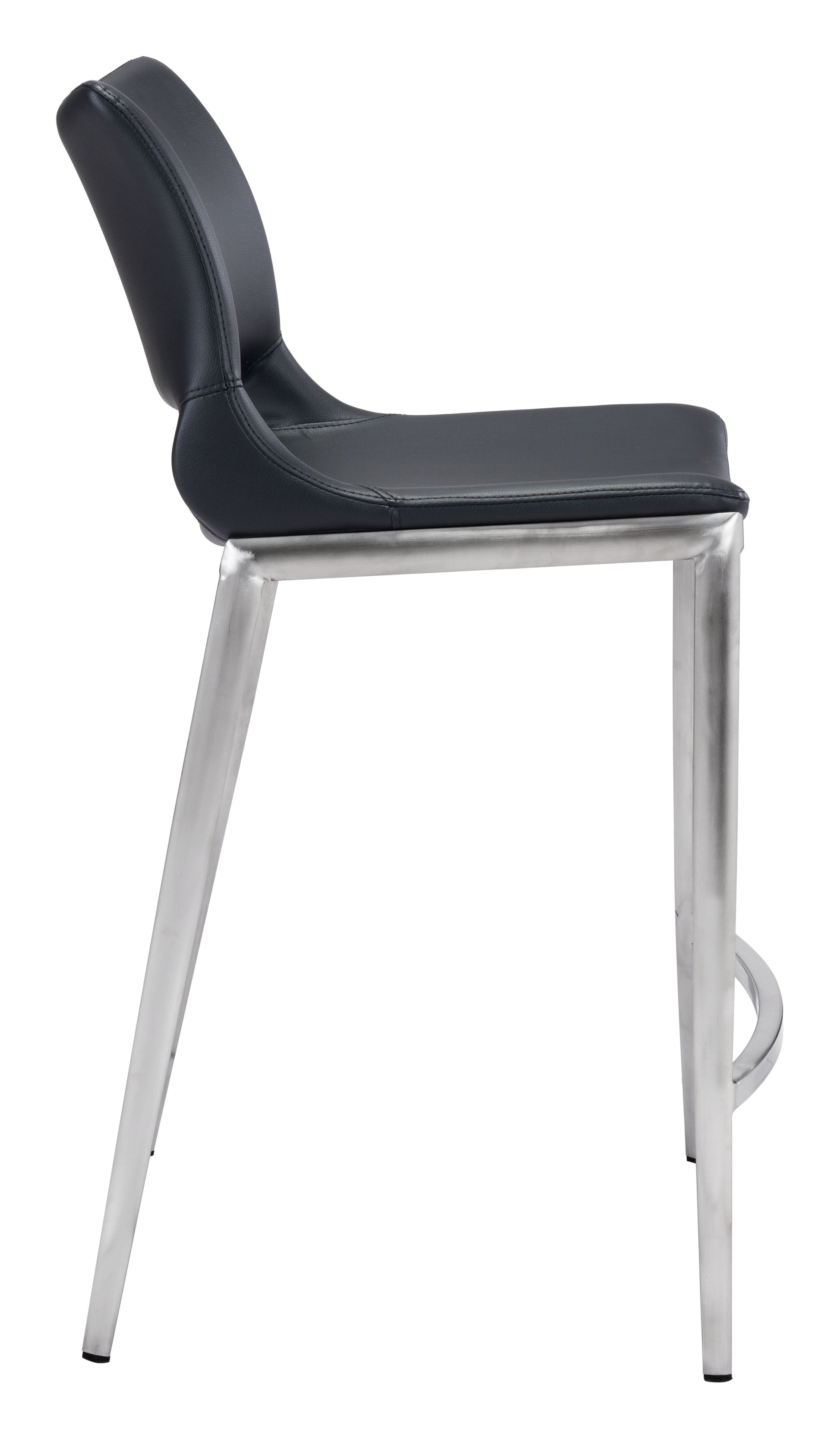 Ace Black & Silver Counter Stool (Set of 2) - Ornate Home