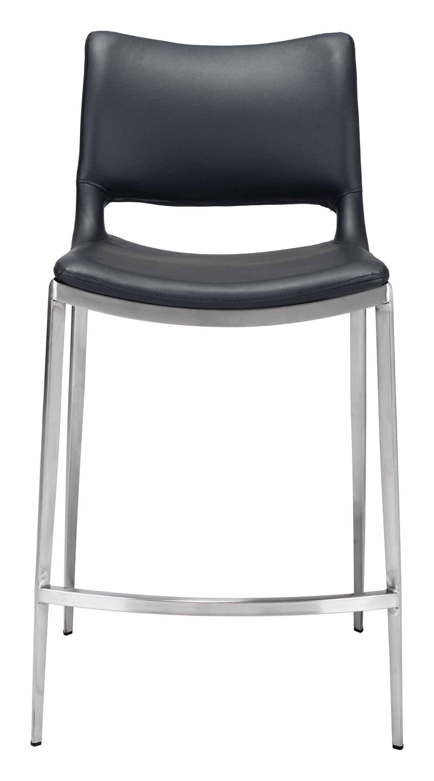 Ace Black & Silver Counter Stool (Set of 2) - Ornate Home