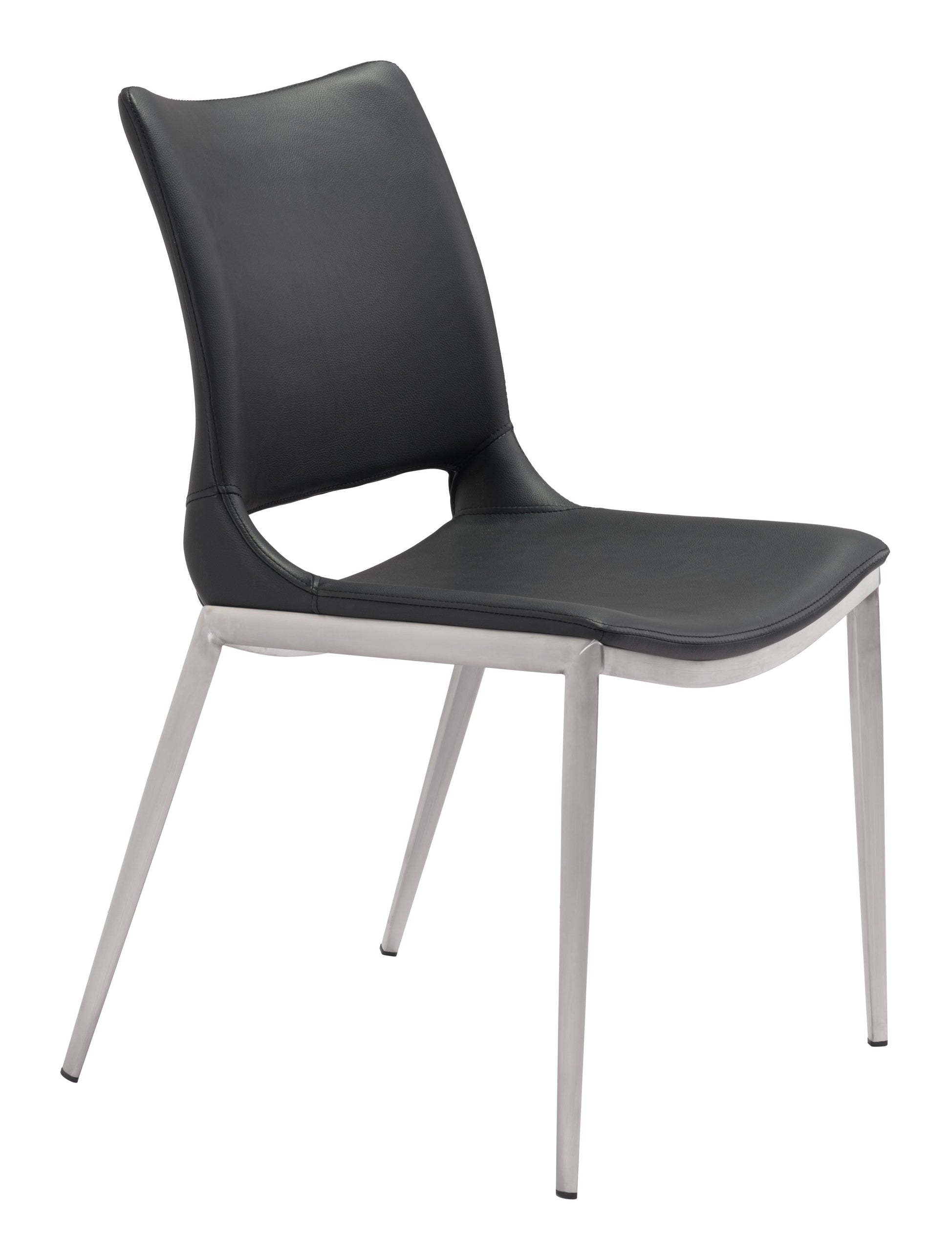 Ace Black & Silver Dining Chair (Set of 2) - Ornate Home