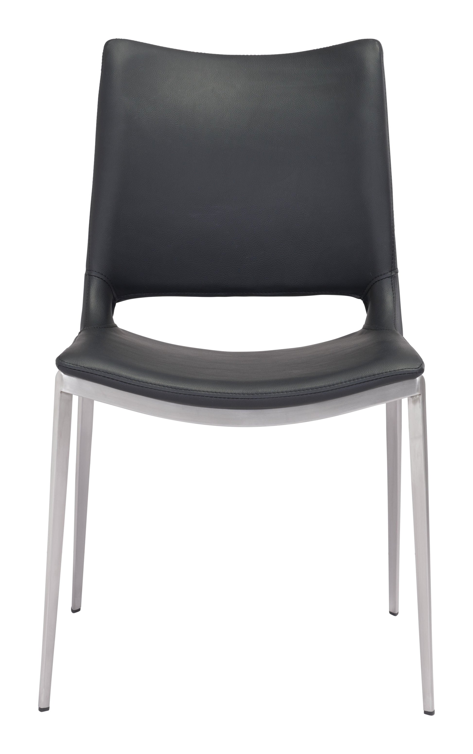Ace Black & Silver Dining Chair (Set of 2) - Ornate Home