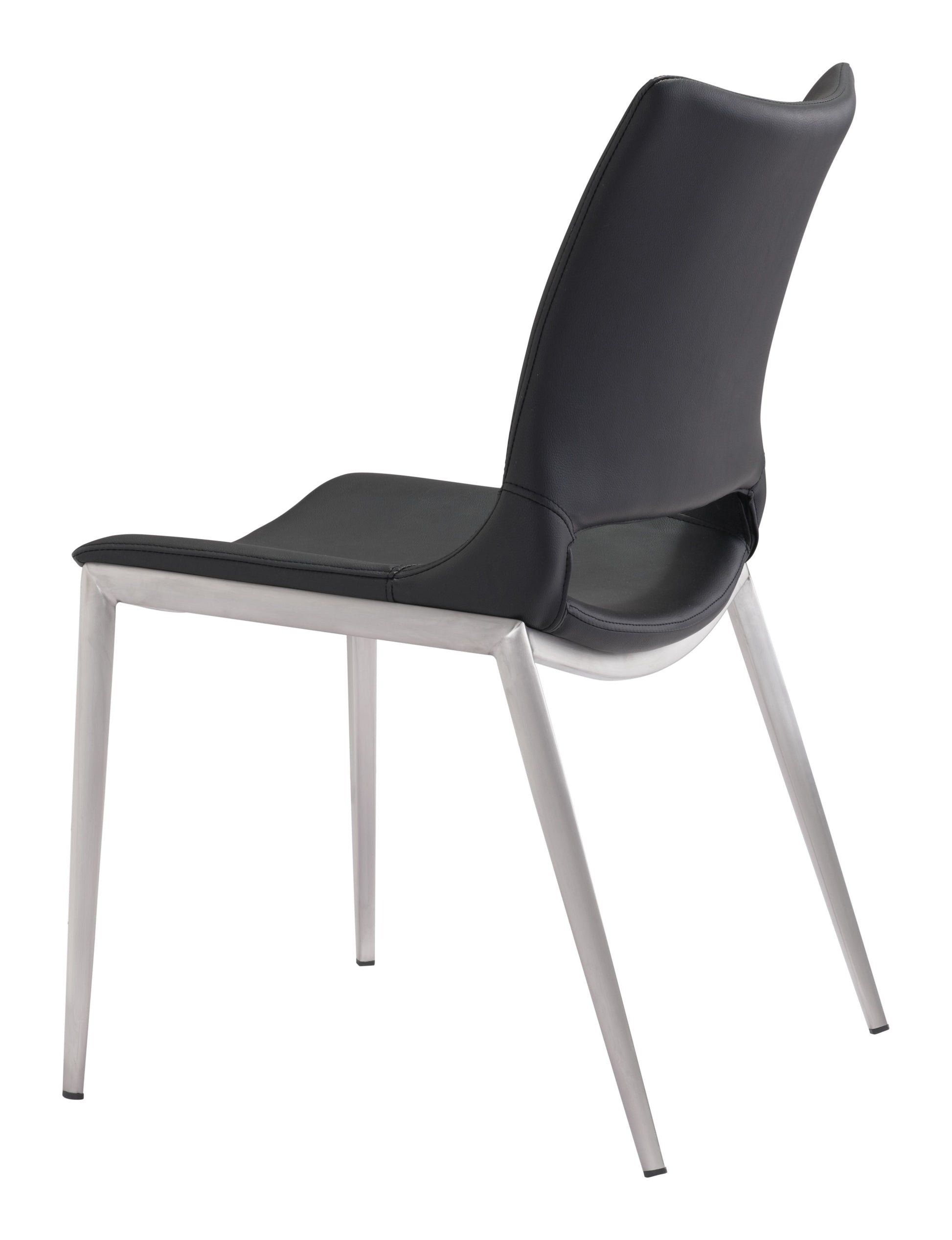 Ace Black & Silver Dining Chair (Set of 2) - Ornate Home