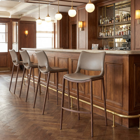 Ace Brown & Walnut Barstool (Set of 2) - Ornate Home