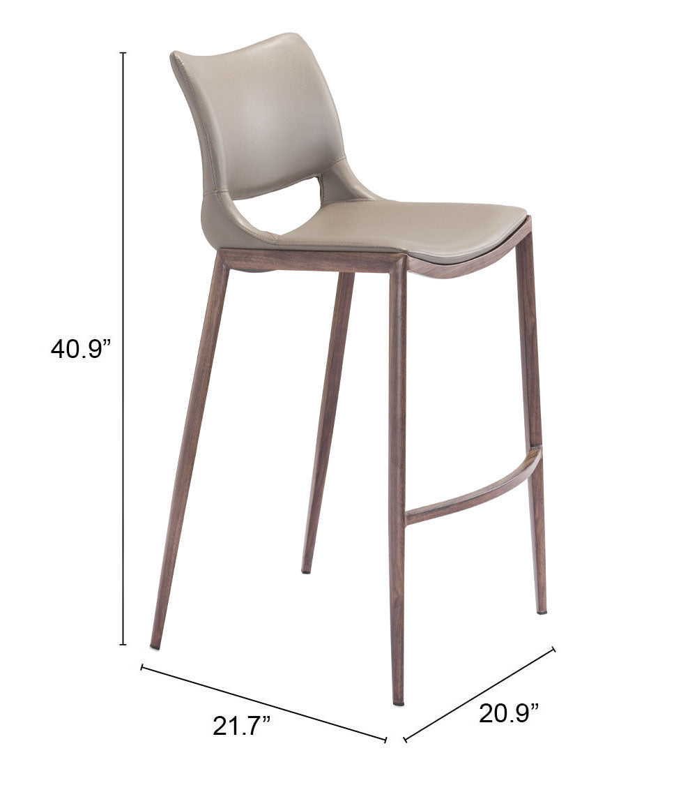 Ace Brown & Walnut Barstool (Set of 2) - Ornate Home