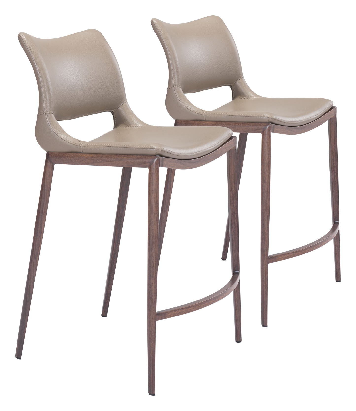 Ace Brown & Walnut Counter Stool (Set of 2) - Ornate Home