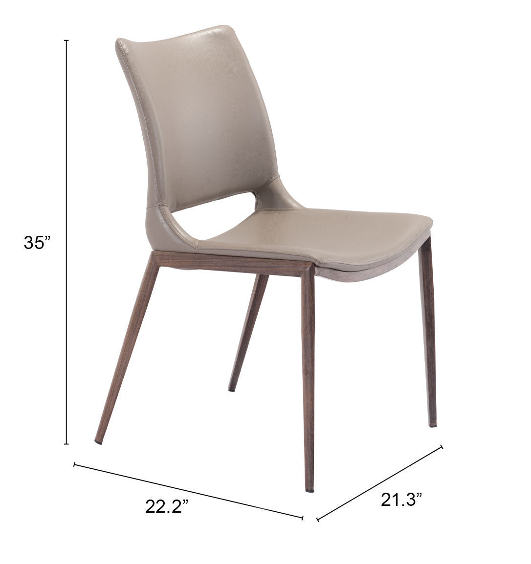 Ace Brown & Walnut Dining Chair (Set of 2) - Ornate Home