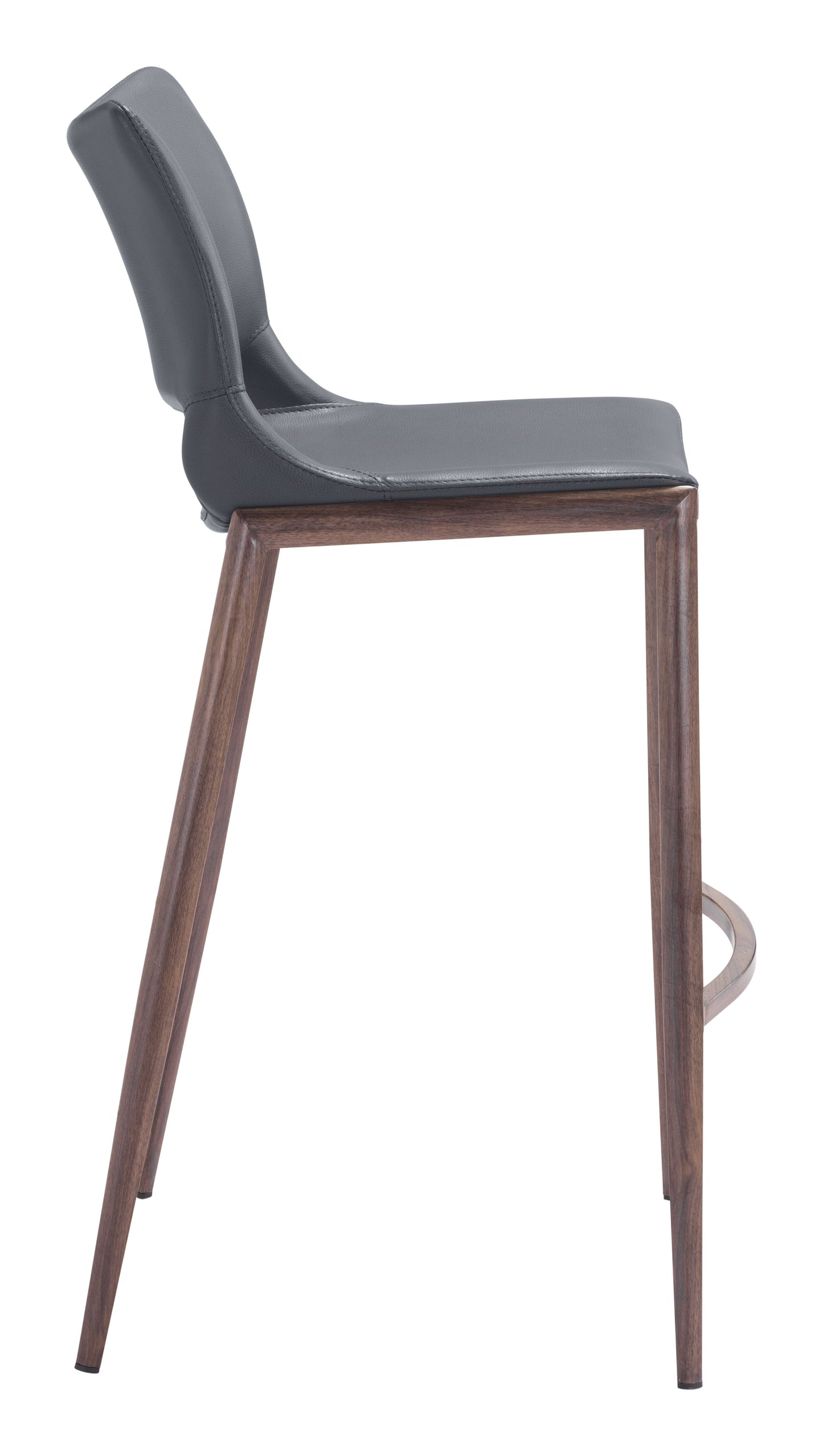 Ace Dark Gray & Walnut Barstool (Set of 2) - Ornate Home