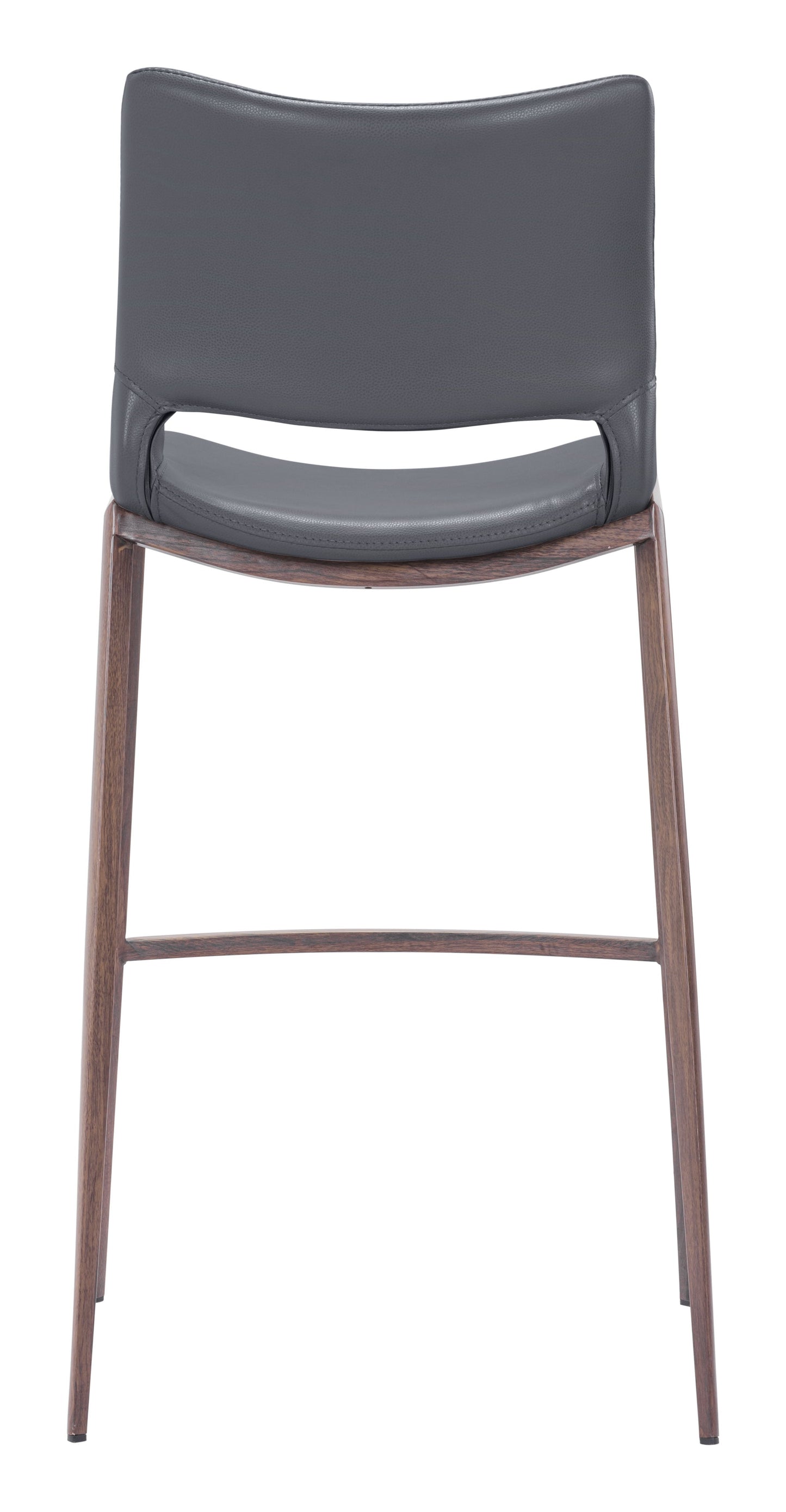 Ace Dark Gray & Walnut Barstool (Set of 2) - Ornate Home