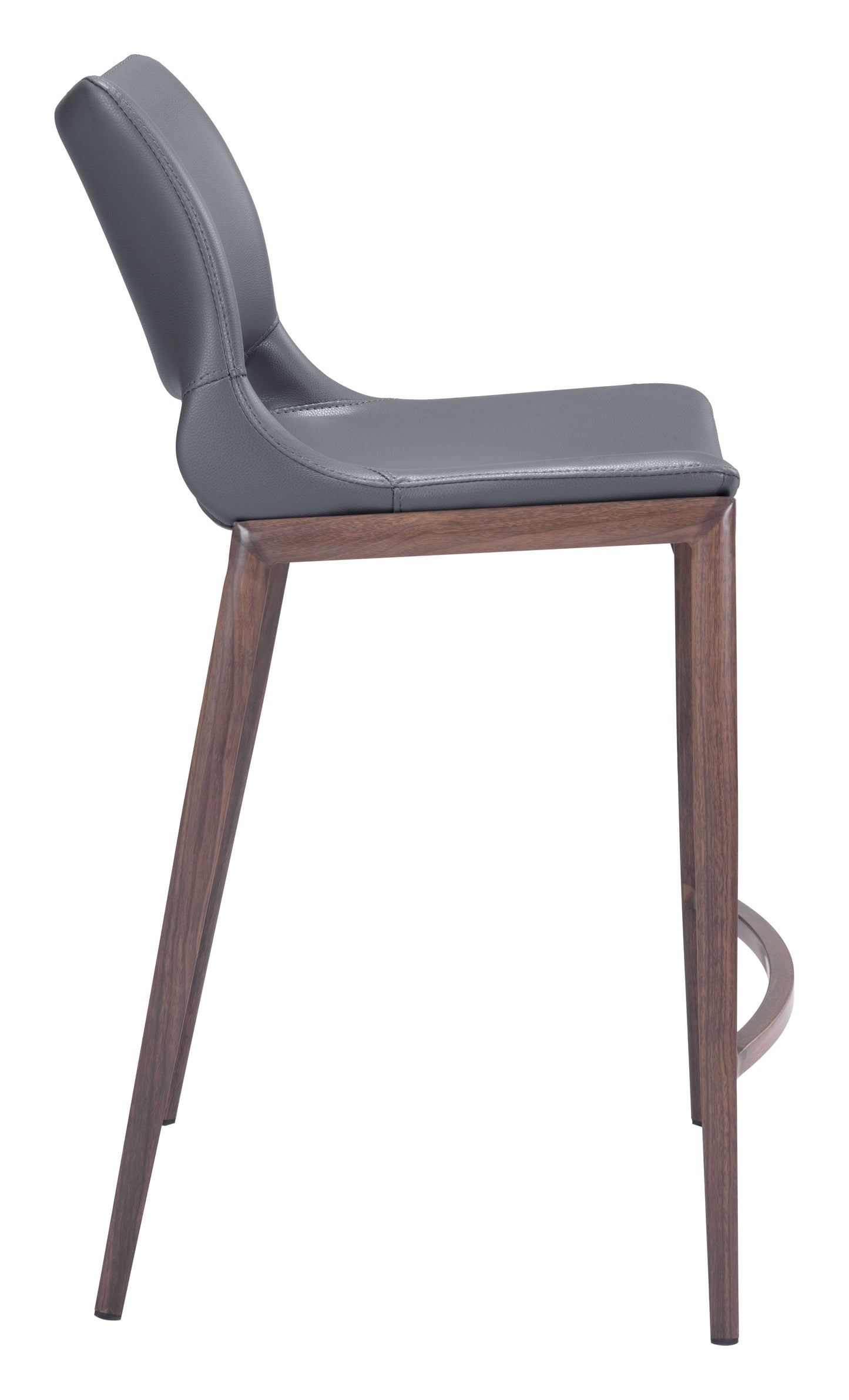 Ace Dark Gray & Walnut Counter Stool (Set of 2) - Ornate Home