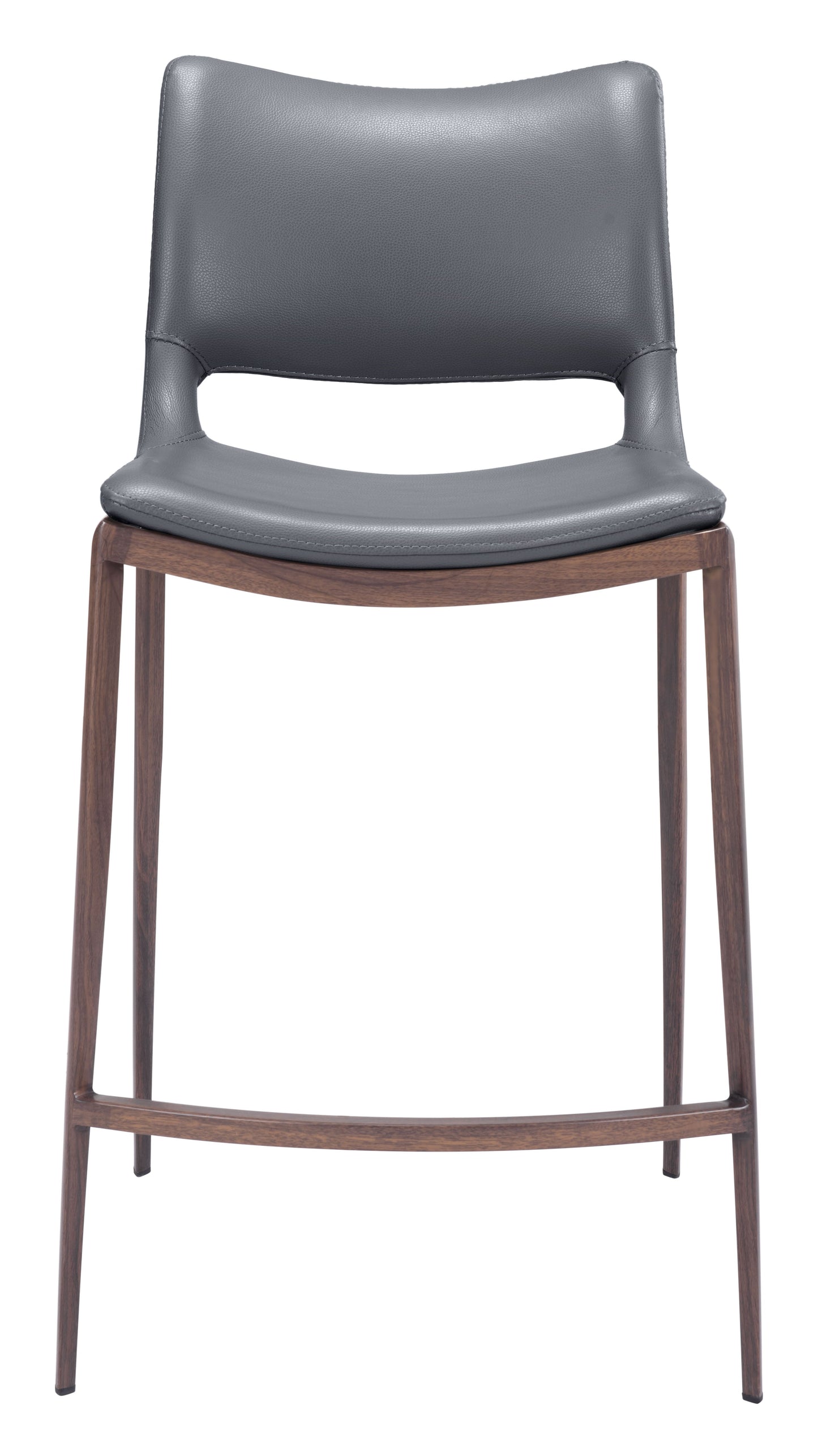 Ace Dark Gray & Walnut Counter Stool (Set of 2) - Ornate Home
